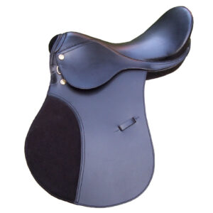 Black Leather English saddle MEG 3330008