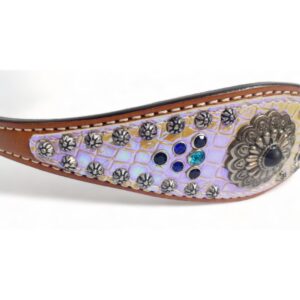 Wither Strap decorated with holographic Aligator leather