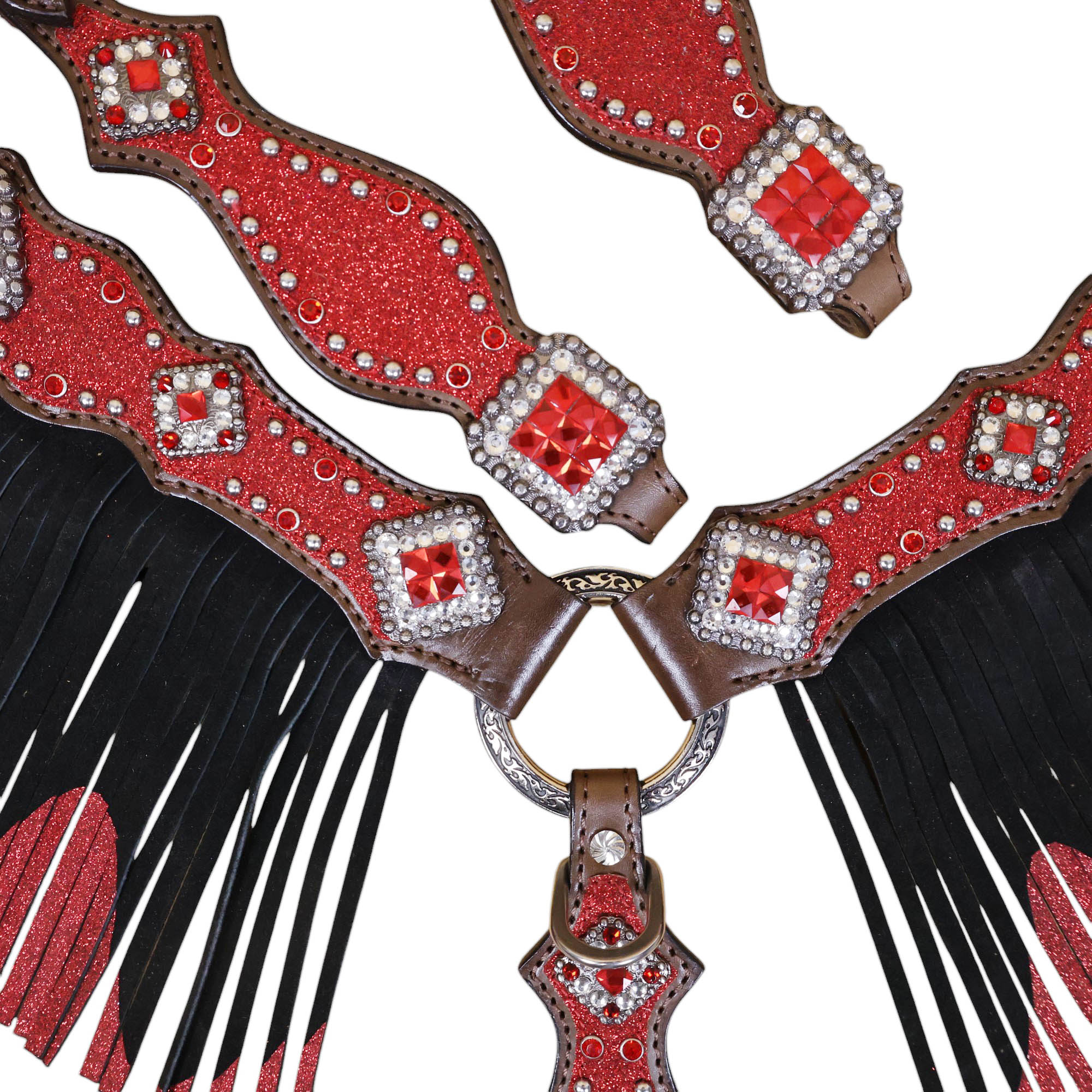 Western Leather Headstall Tack Set (HSBM 114319) - Image 3