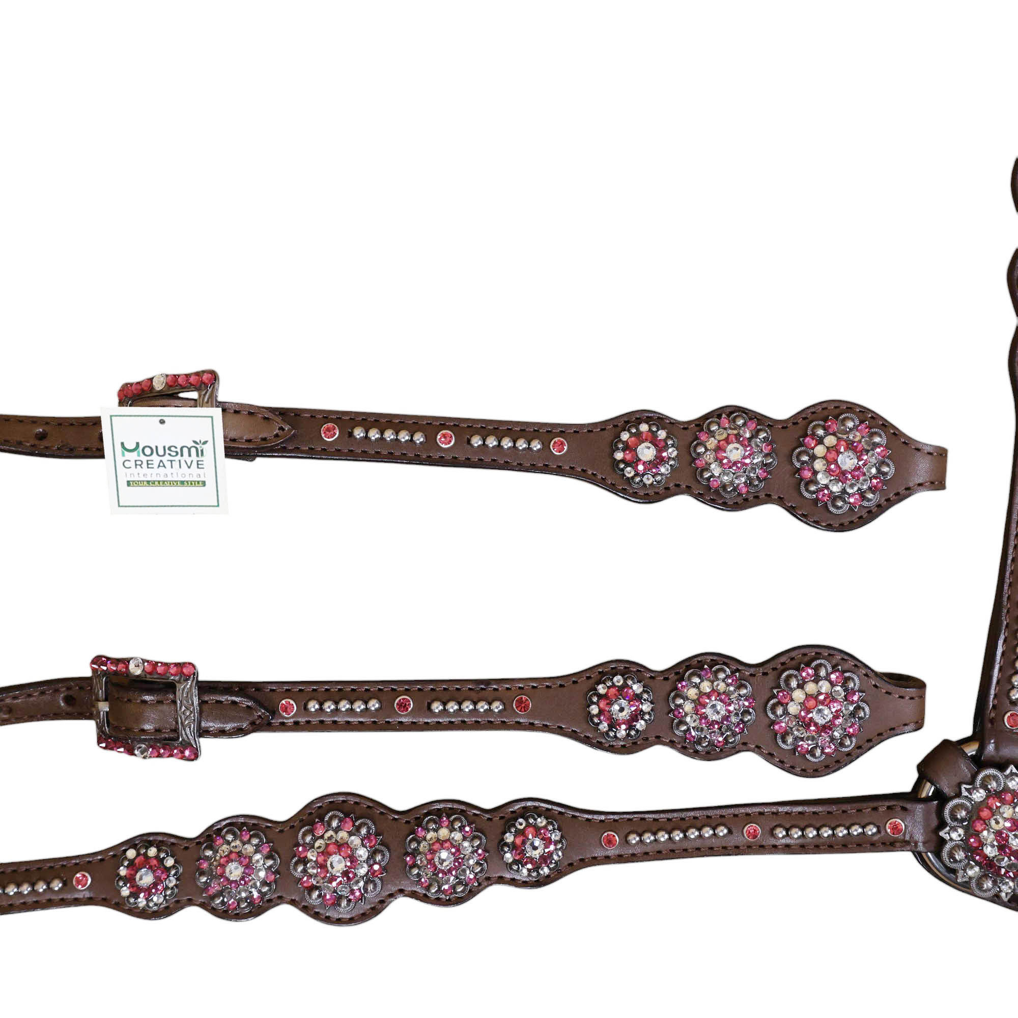 Western Leather Headstall Tack Set (HSBM 114317) - Image 3