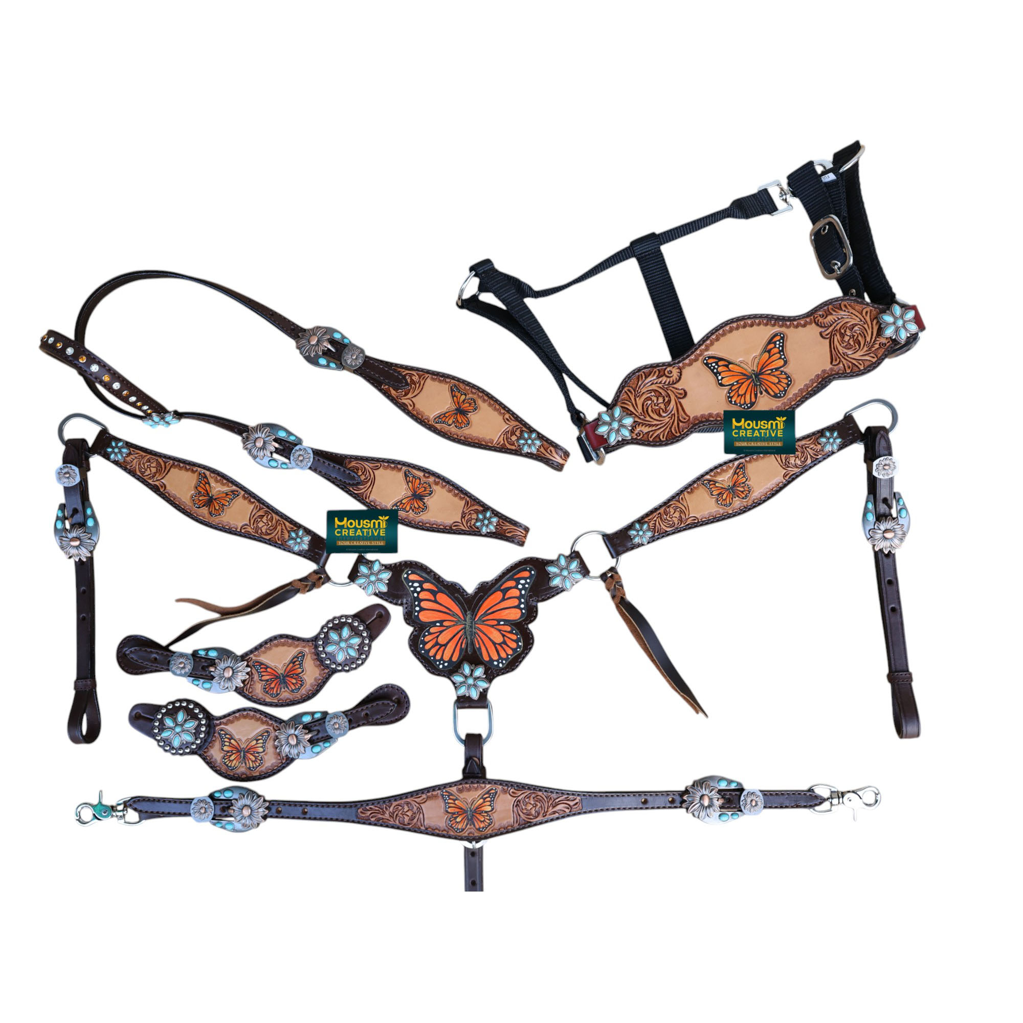 Western Leather Headstall Tack Set (HSBM 114276)