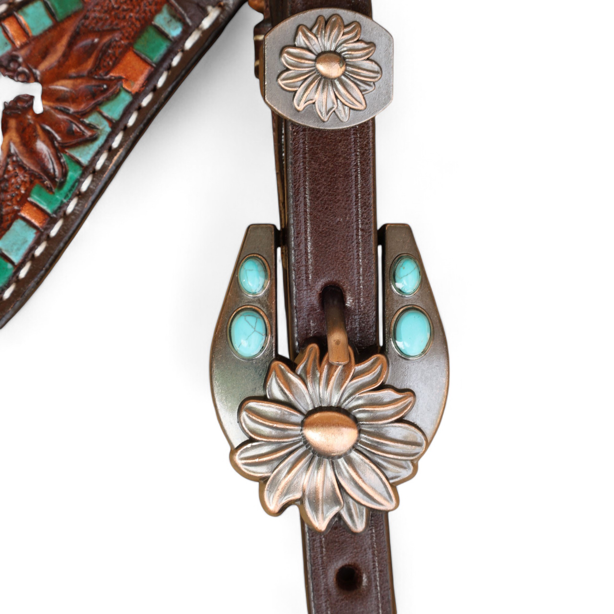 Western Leather Headstall Tack Set (HSBM 114284) - Image 6
