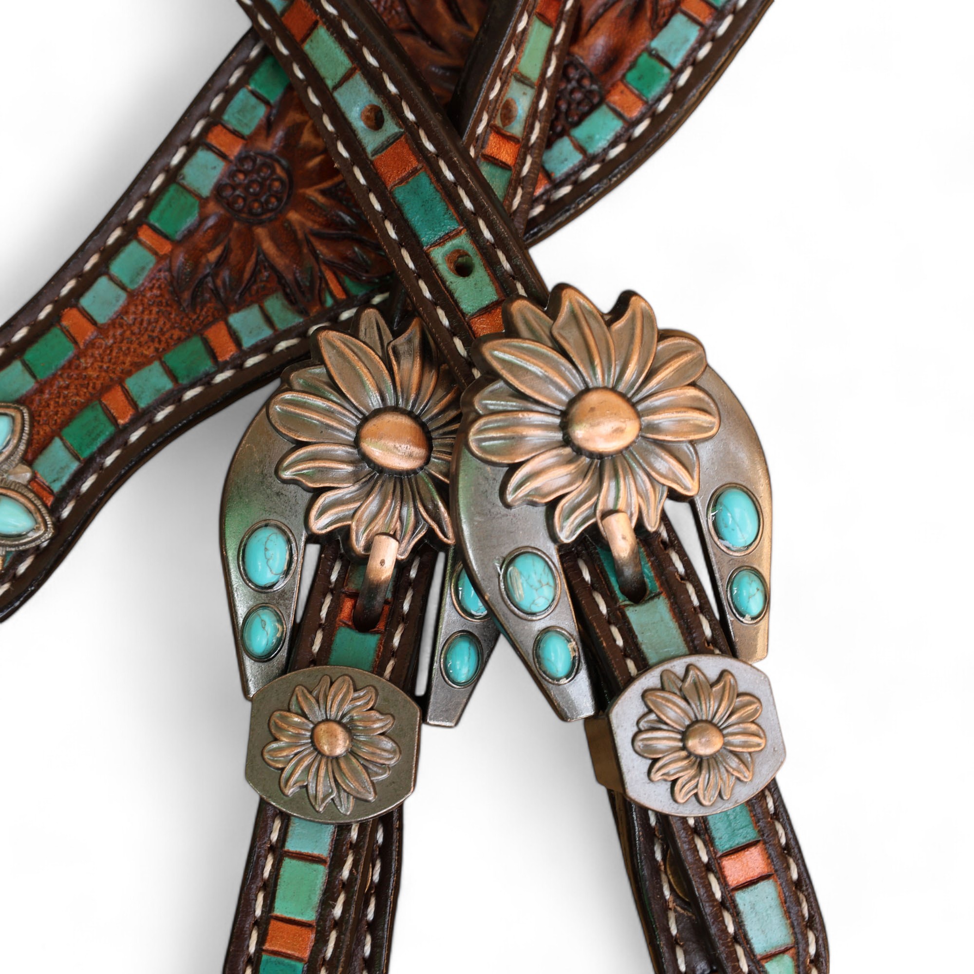 Western Leather Headstall Tack Set (HSBM 114284) - Image 7