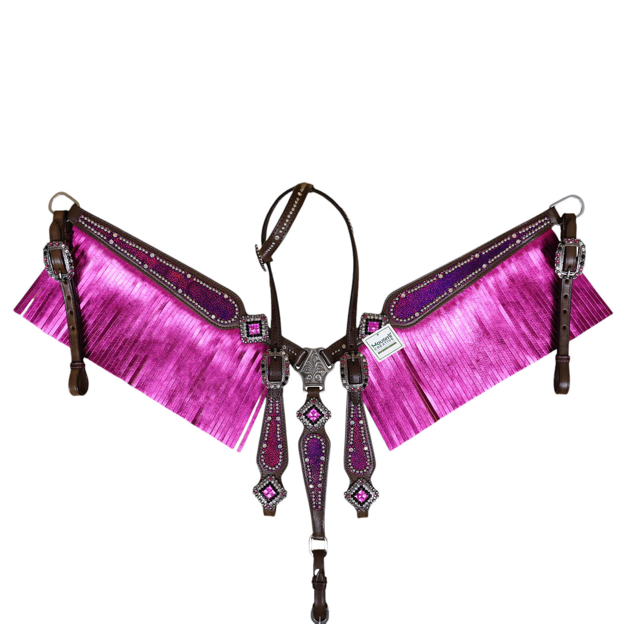 Western Leather Headstall Tack Set (HSBM 114307) - Image 7