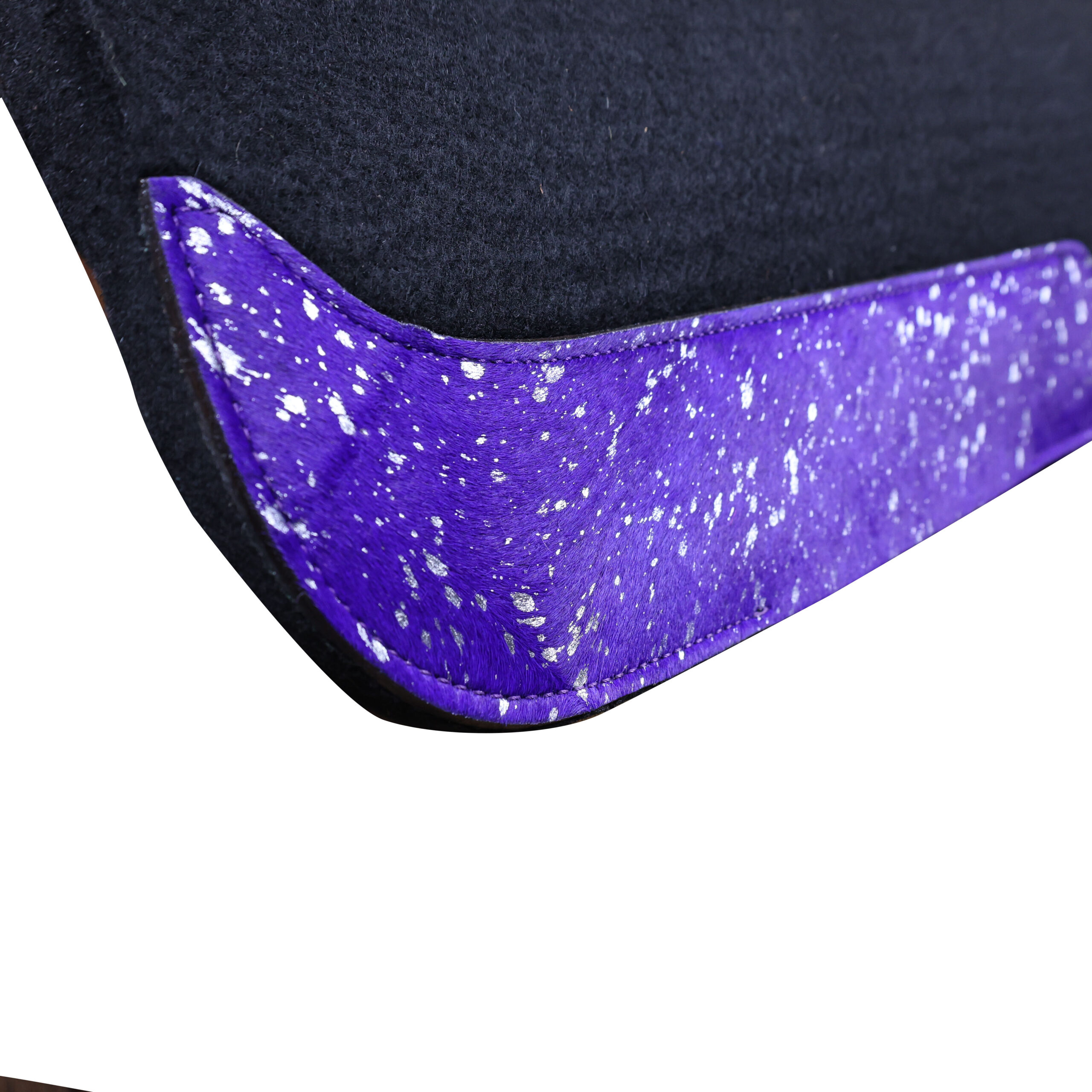 Acid Wash Leather Patch Felt Saddle Pad (SDM 114124) - Image 5