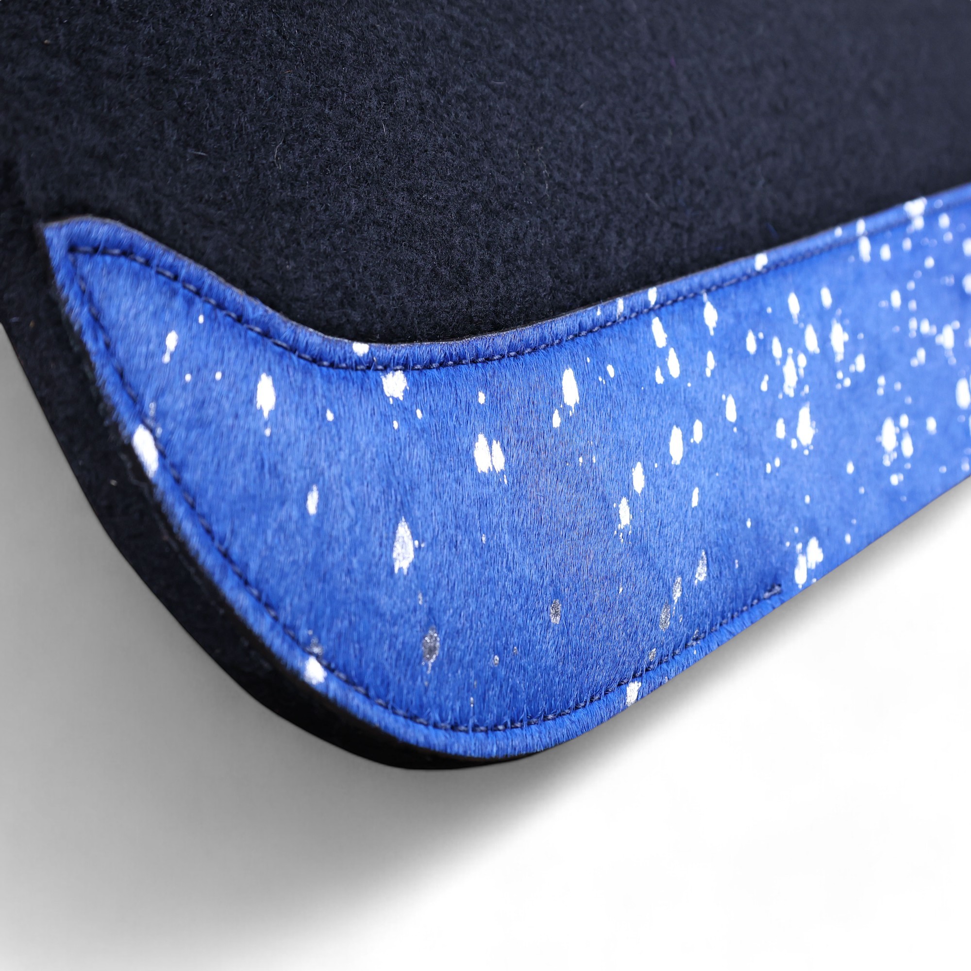 Acid Wash Leather Patch Felt Saddle Pad (SDM 114130) - Image 5