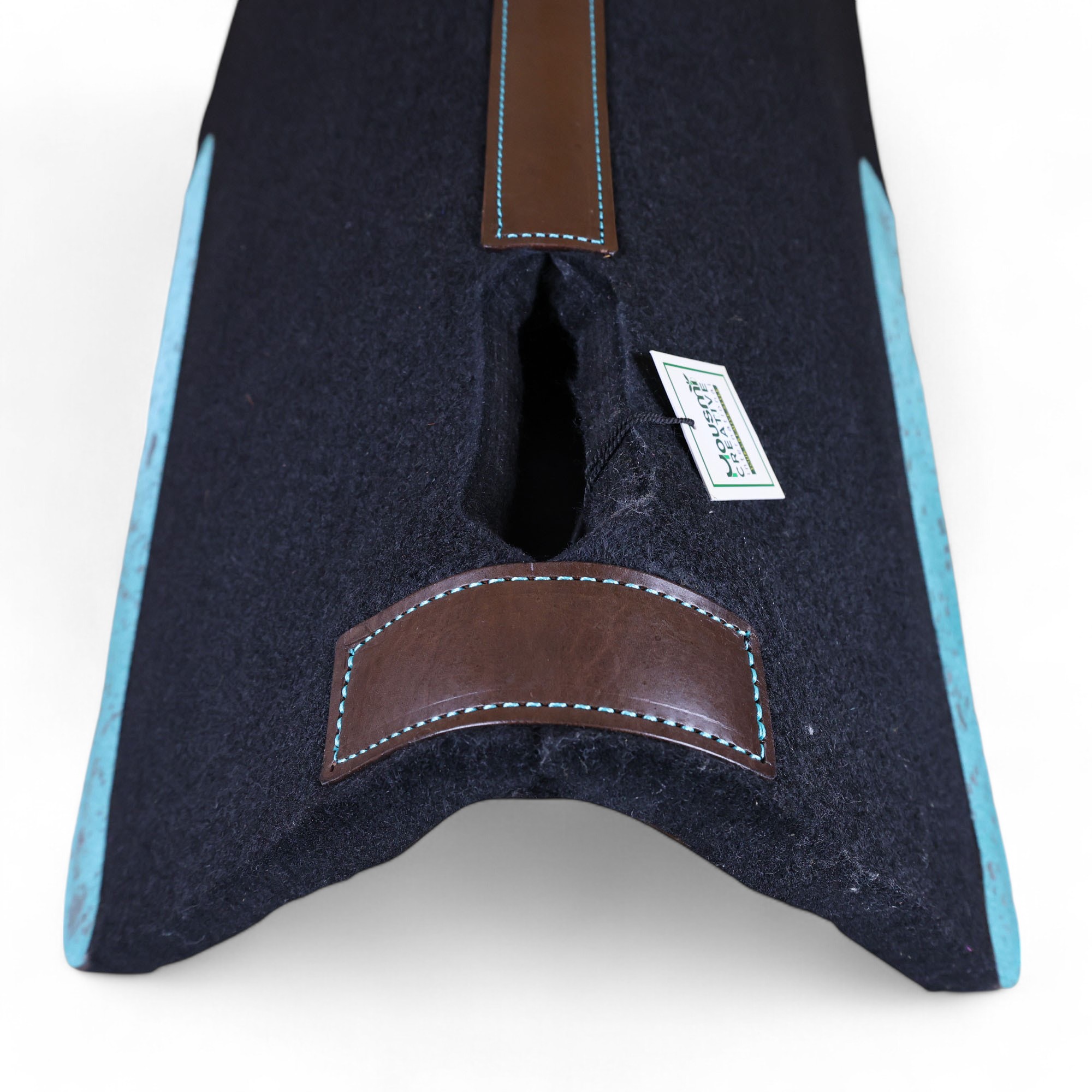 Acid Wash Leather Patch Felt Saddle Pad (SDM 114128) - Image 6