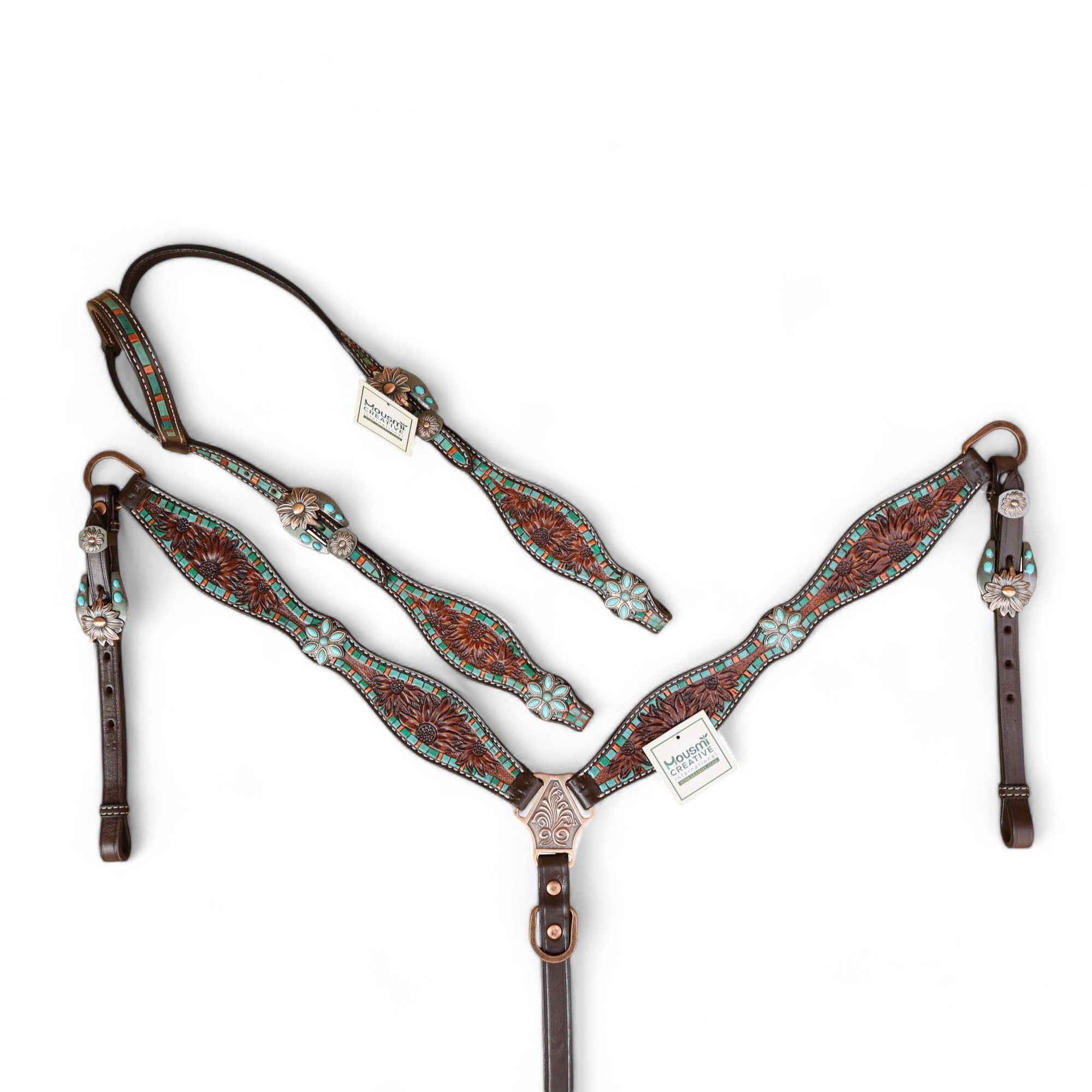 Western Leather Headstall Tack Set (HSBM 114284)