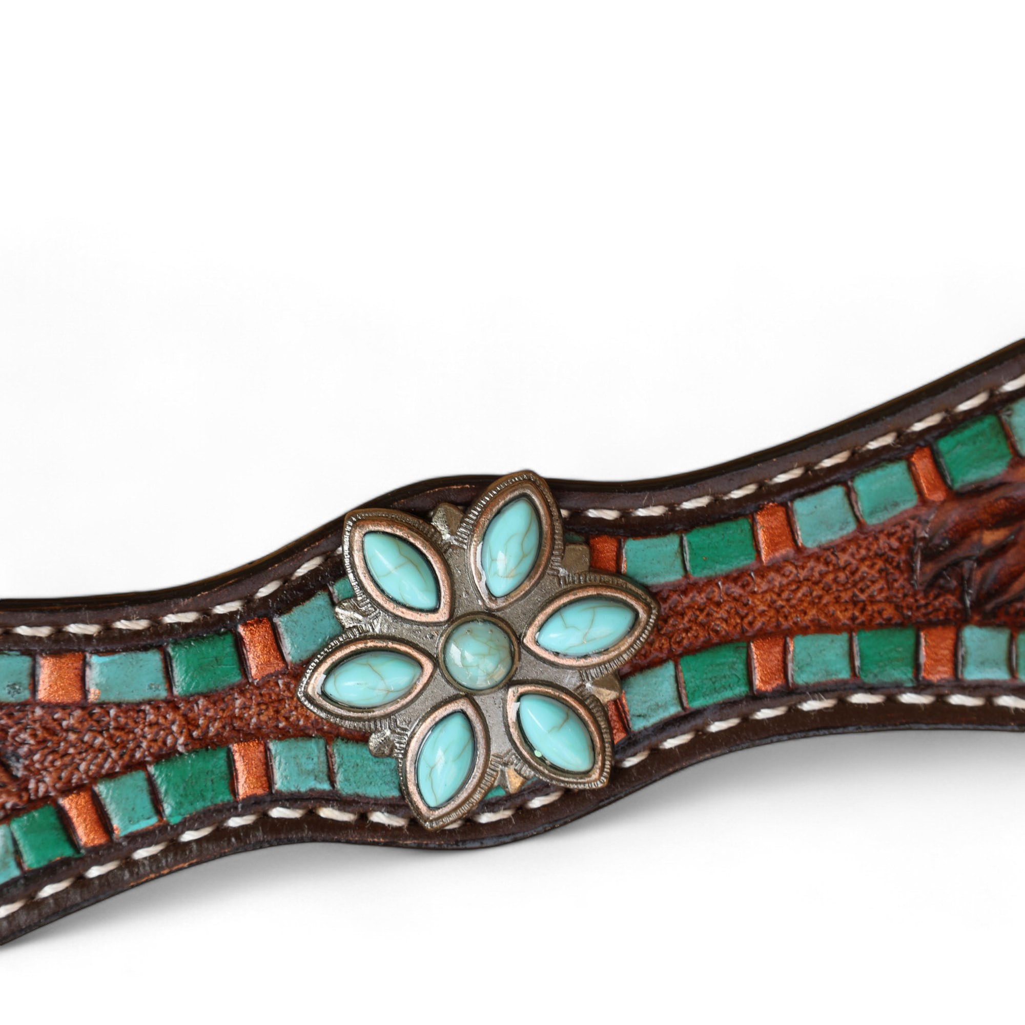 Western Leather Headstall Tack Set (HSBM 114284) - Image 8