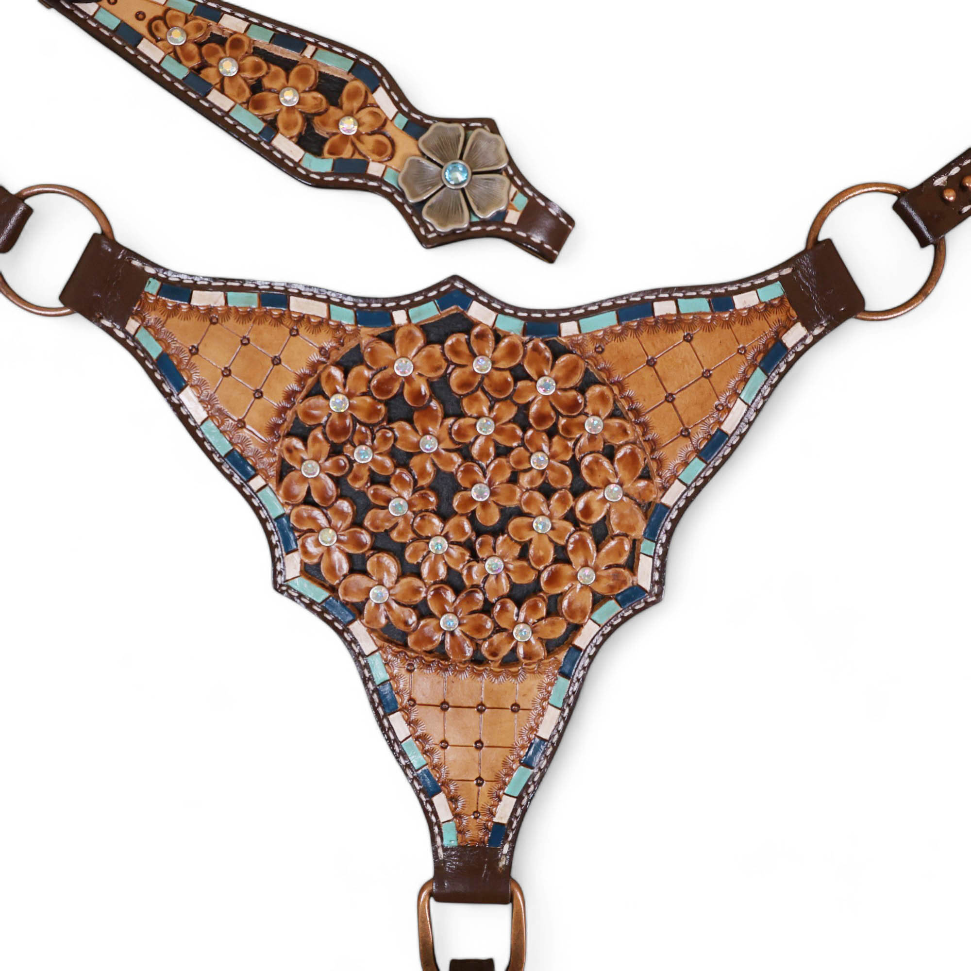 Western Leather Headstall Tack Set (HSBM 114305) - Image 9