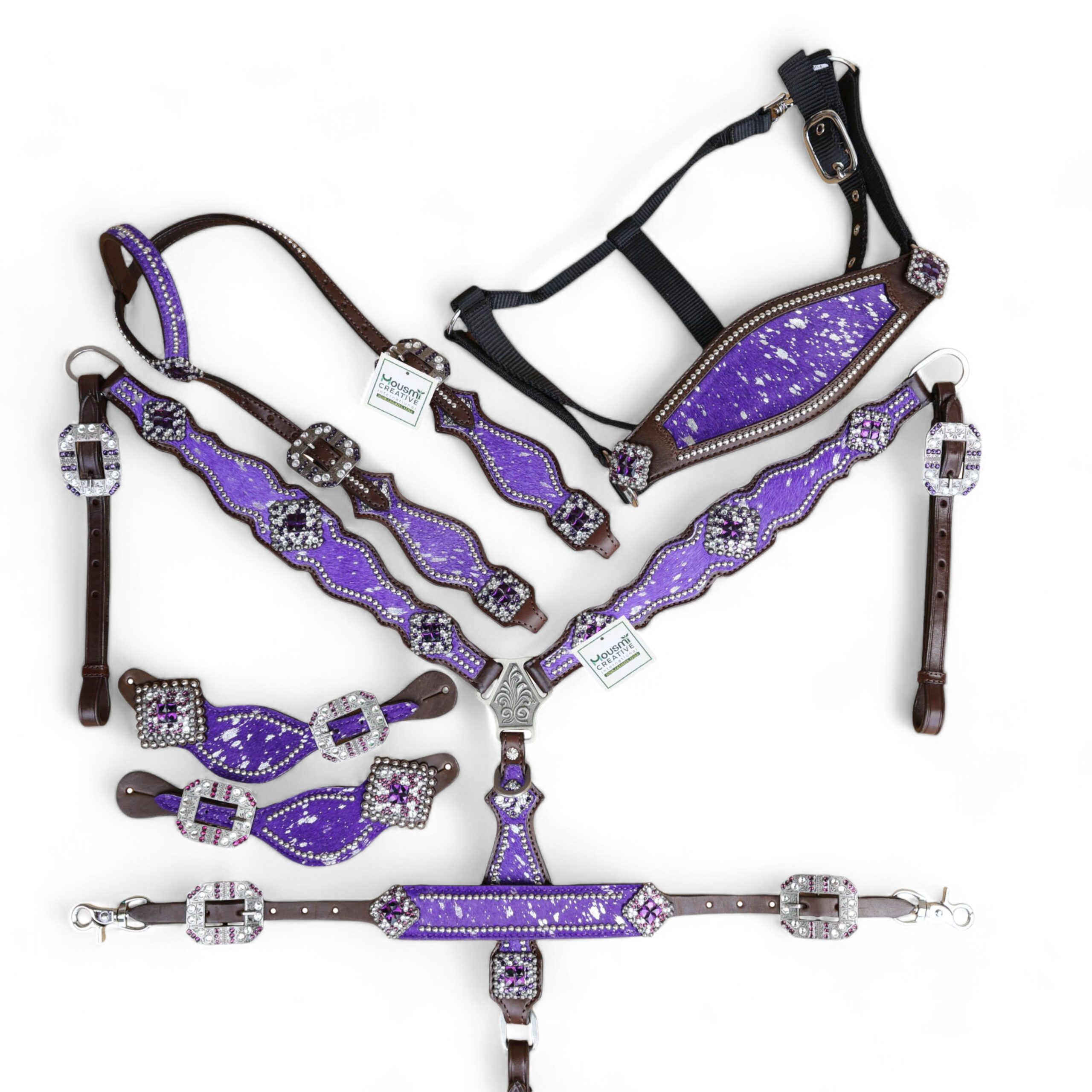 Western Leather Headstall Tack Set (HSBM 114248 CS)