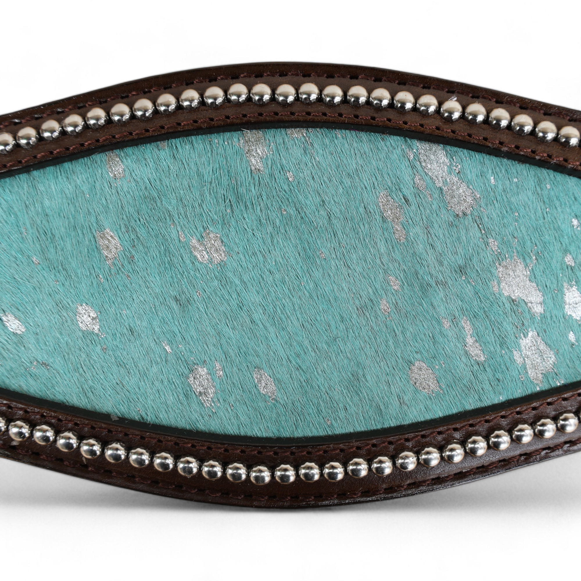 Acid Wash Hair on Leather Bronc Halter BHM 2713157 - Image 4