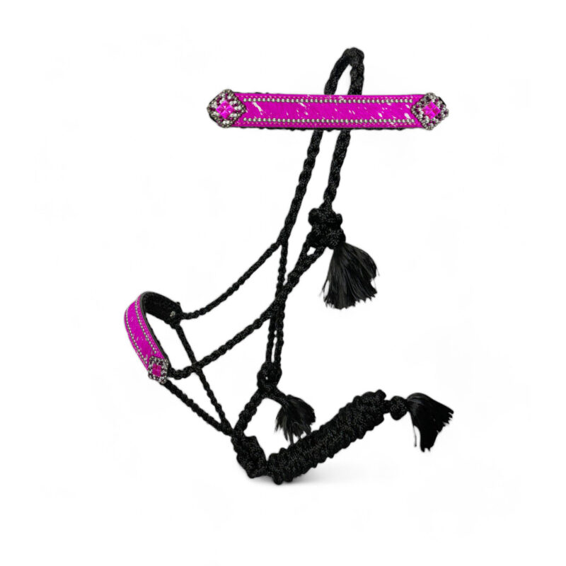 Leather Noseband Mule Tape Lead Rope Halter MMH 114325