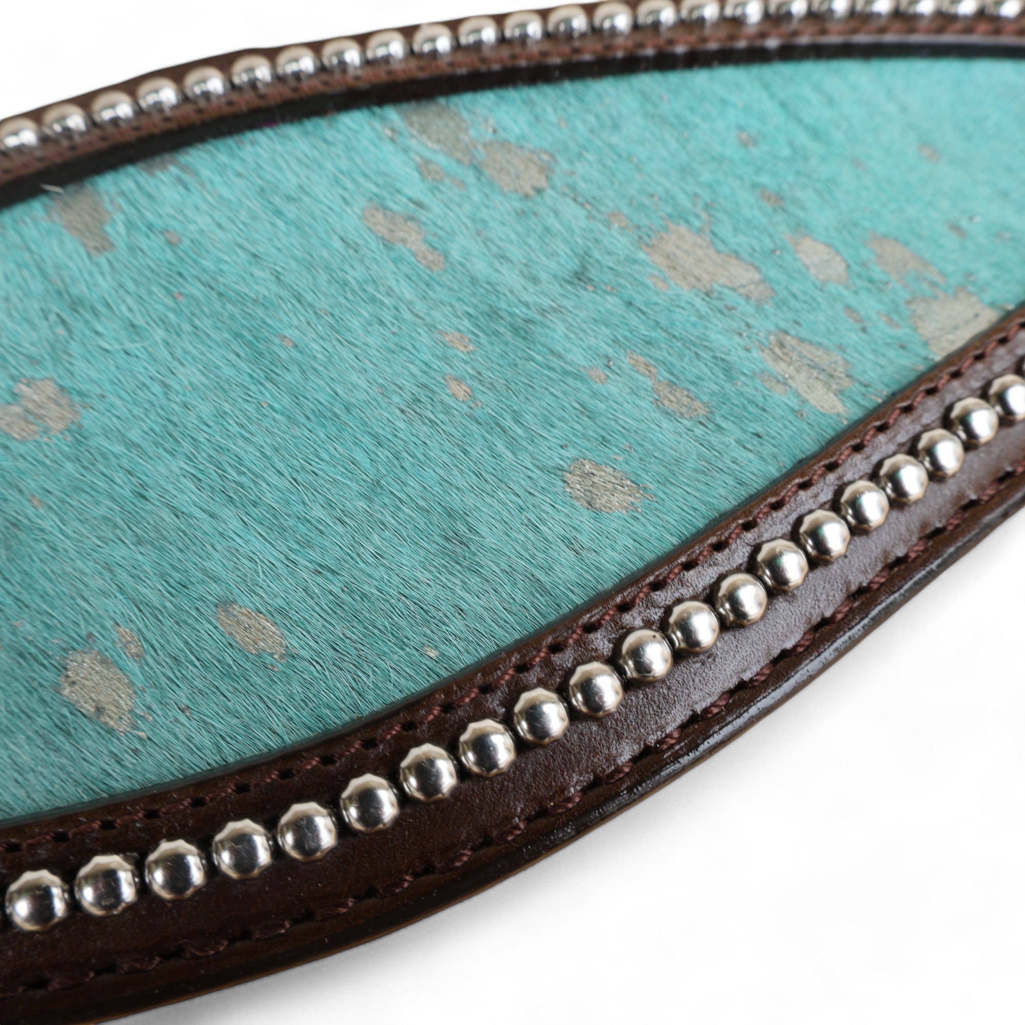 Acid Wash Hair on Leather Bronc Halter BHM 2713157 - Image 2