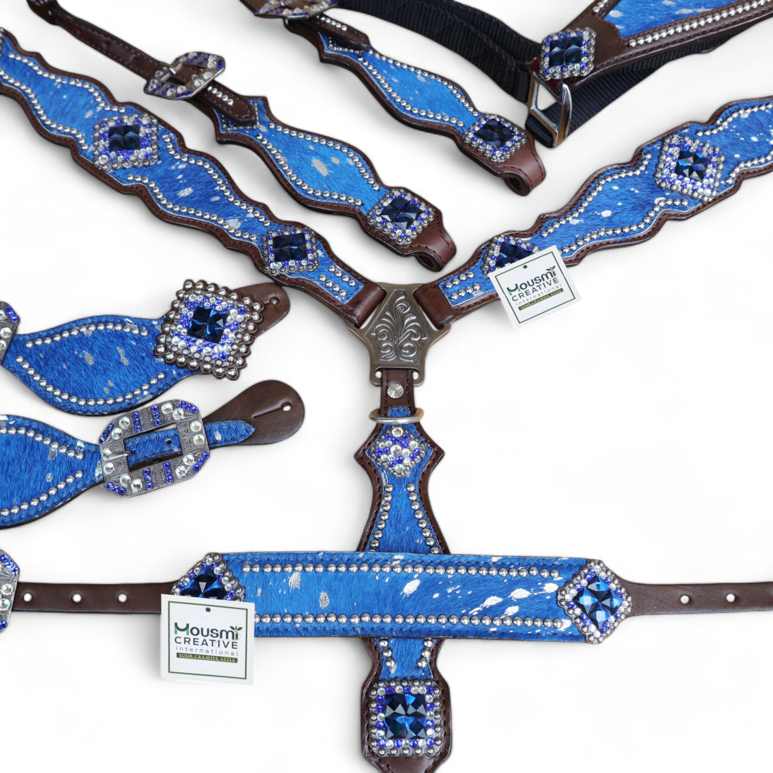 Western Leather Headstall Tack Set (HSBM 114245 CS) - Image 5
