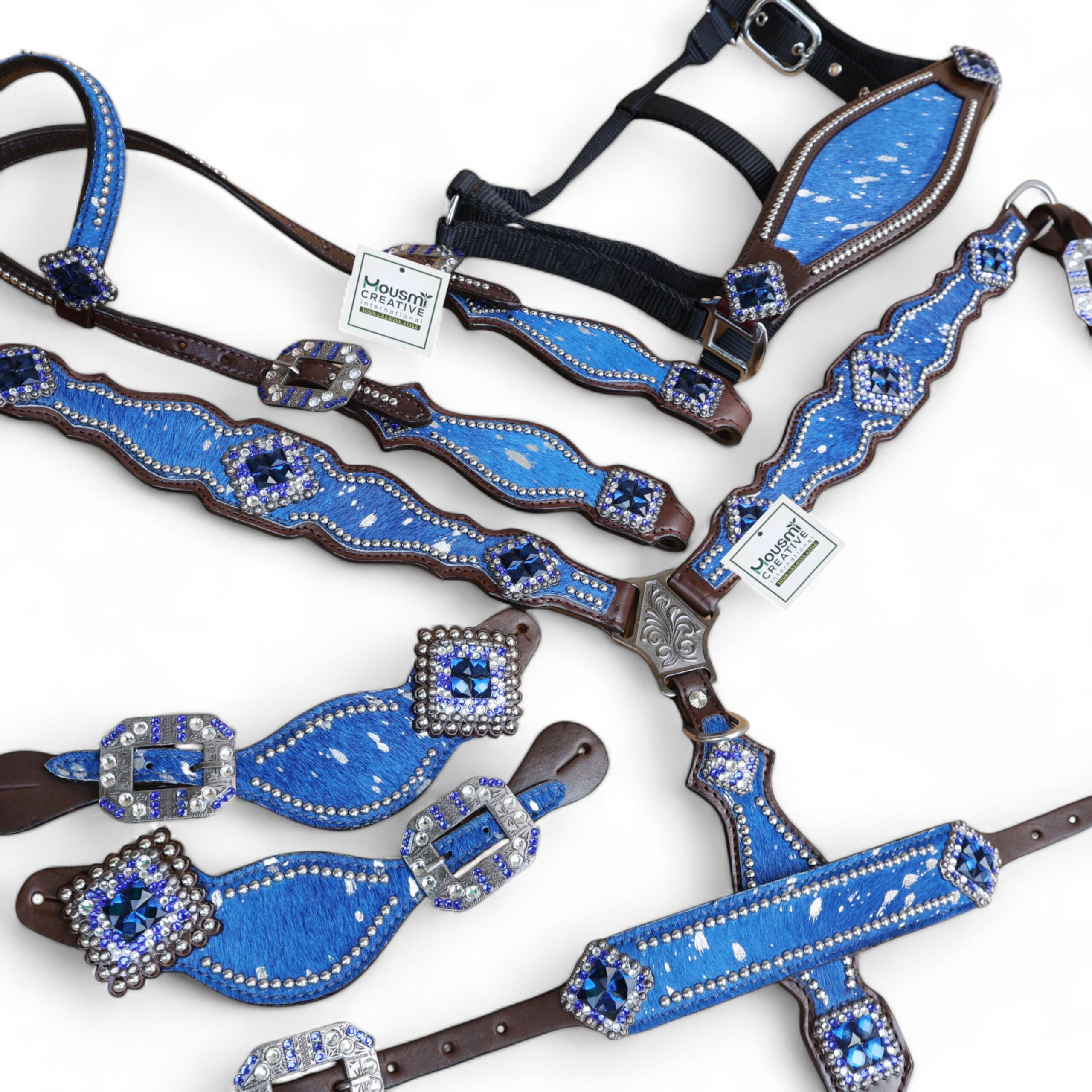Western Leather Headstall Tack Set (HSBM 114245 CS) - Image 3