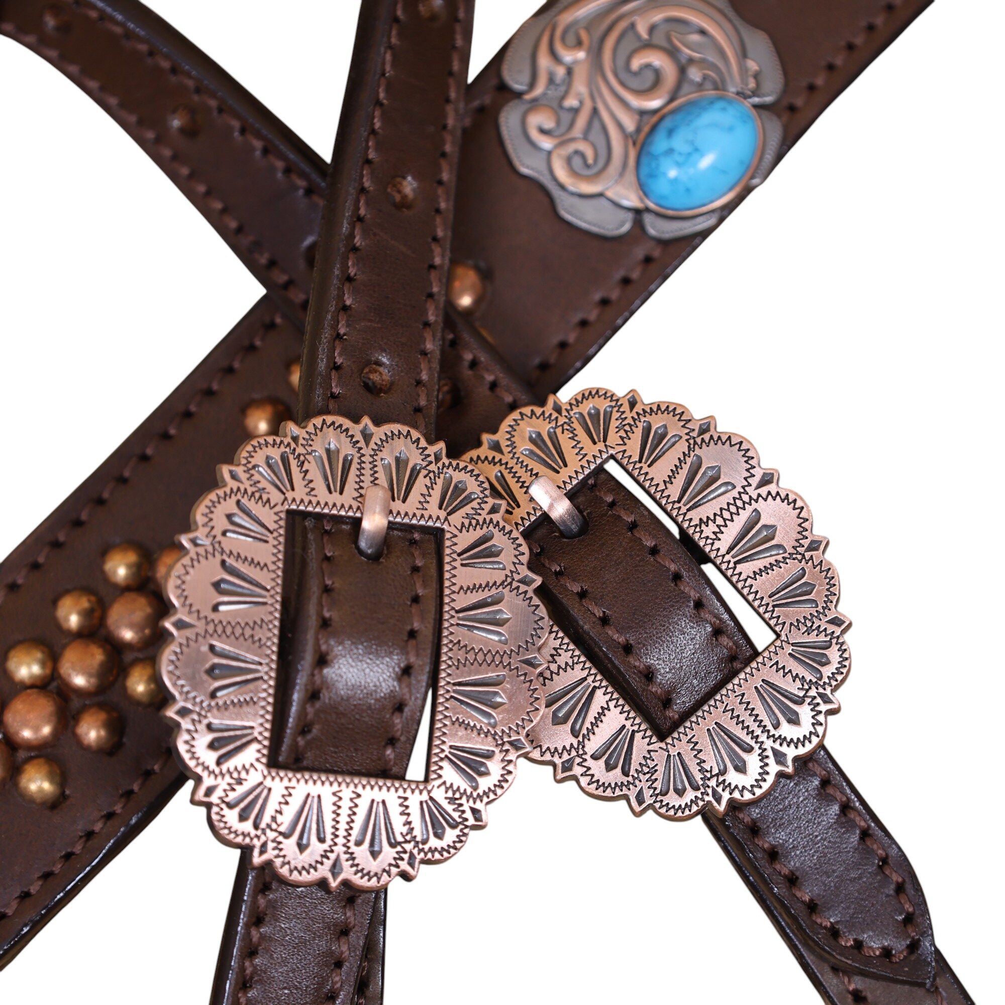 Western Leather Headstall Tack Set (HSBM 114349) - Image 4
