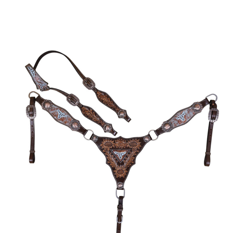 Western Leather Headstall Tack Set (HSBM 114345)