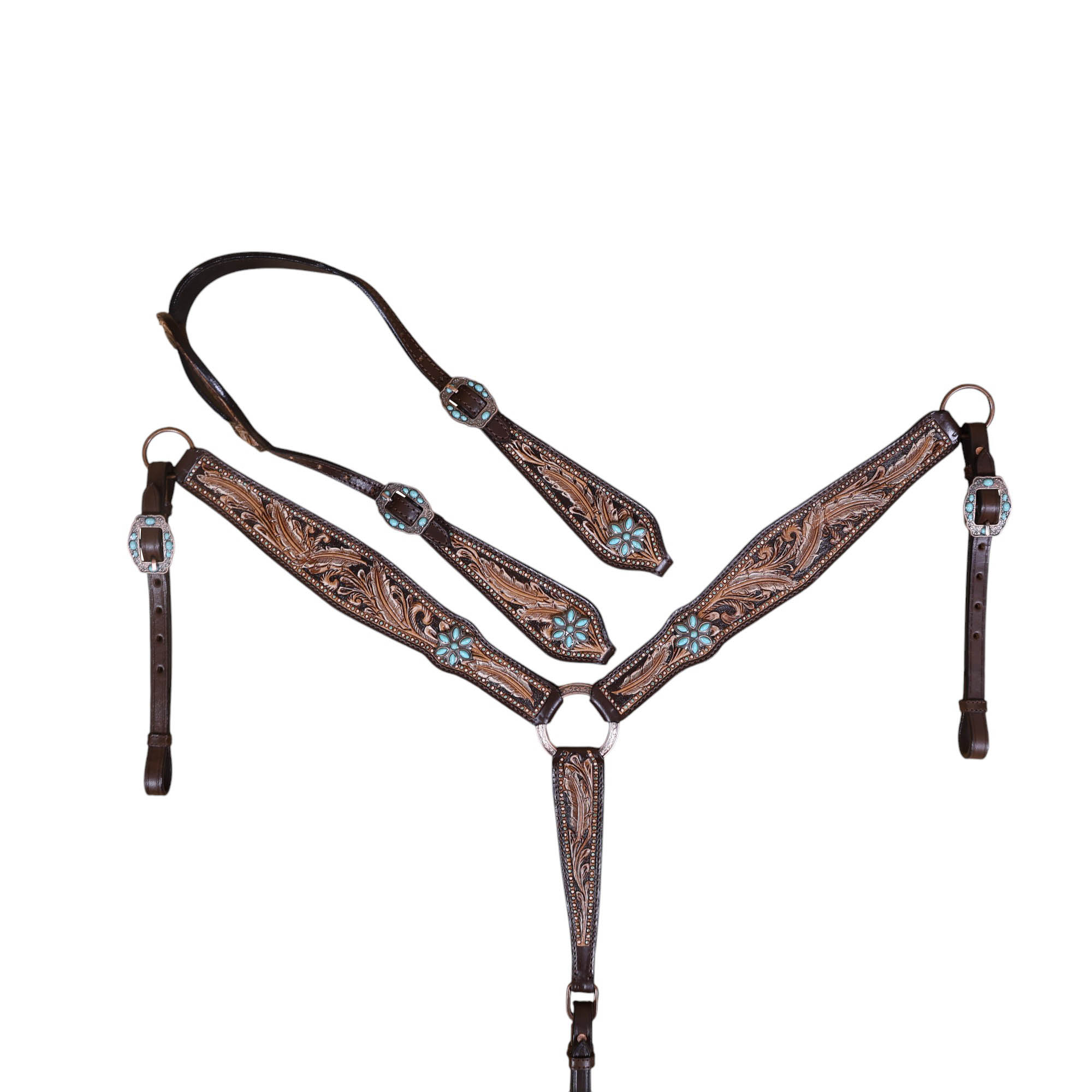 Western Leather Headstall Tack Set (HSBM 114346)