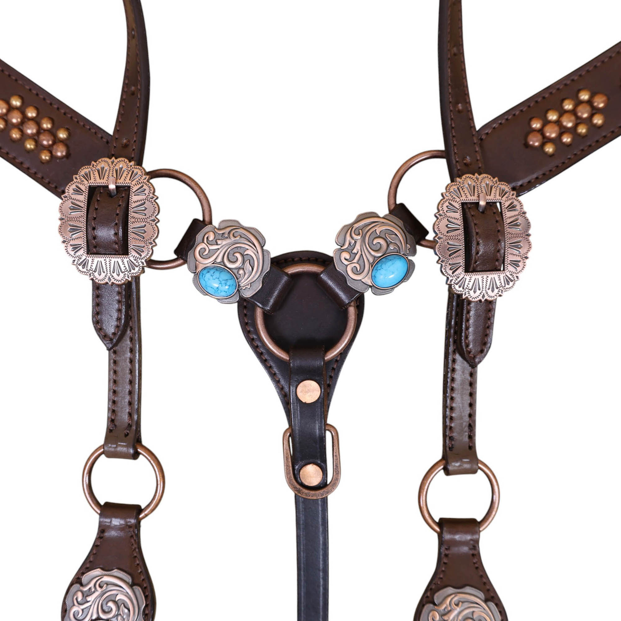 Western Leather Headstall Tack Set (HSBM 114349) - Image 2