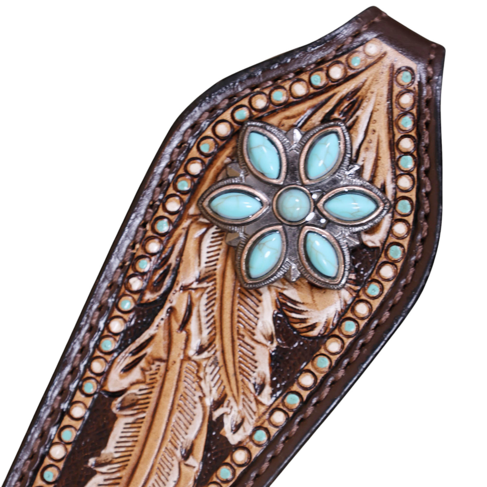 Western Leather Headstall Tack Set (HSBM 114346) - Image 7