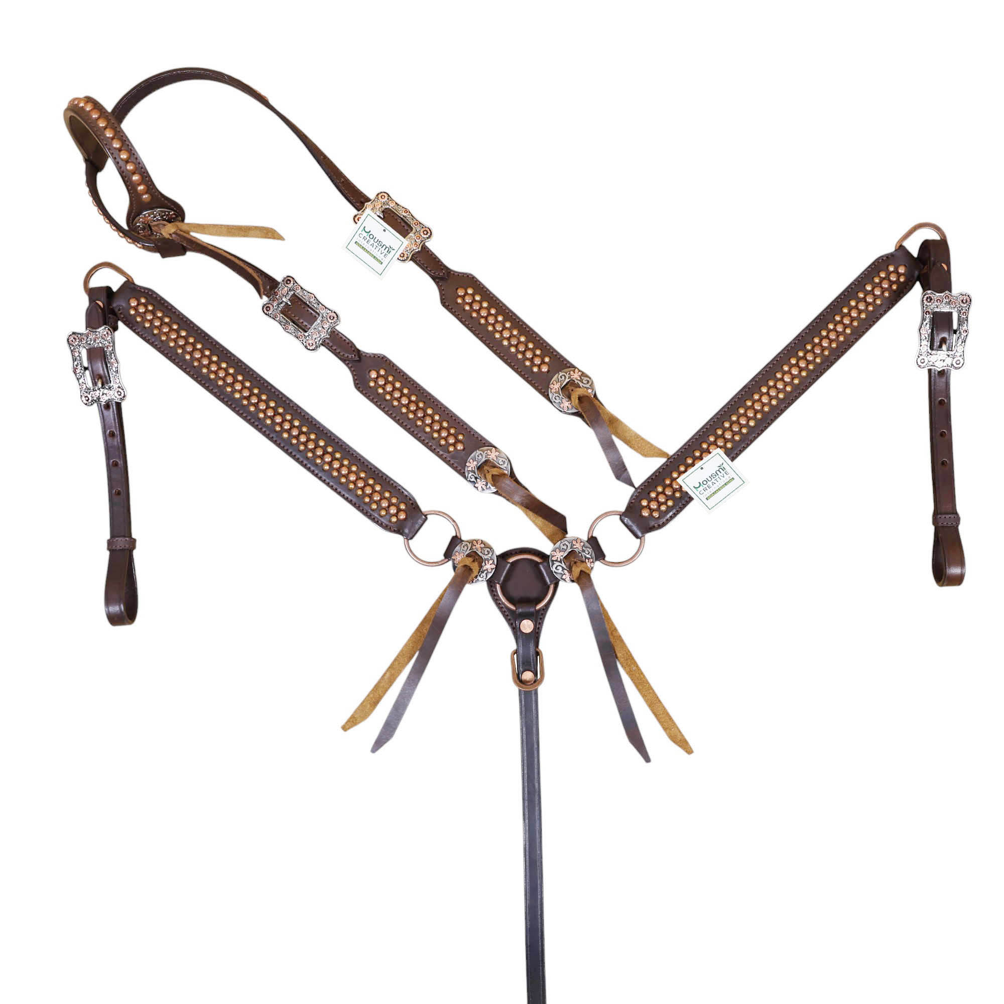 Western Leather Headstall Tack Set (HSBM 114351)