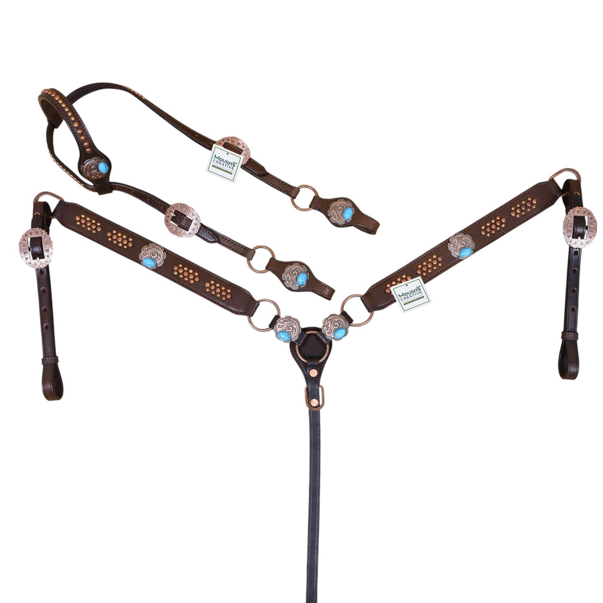 Western Leather Headstall Tack Set (HSBM 114349)