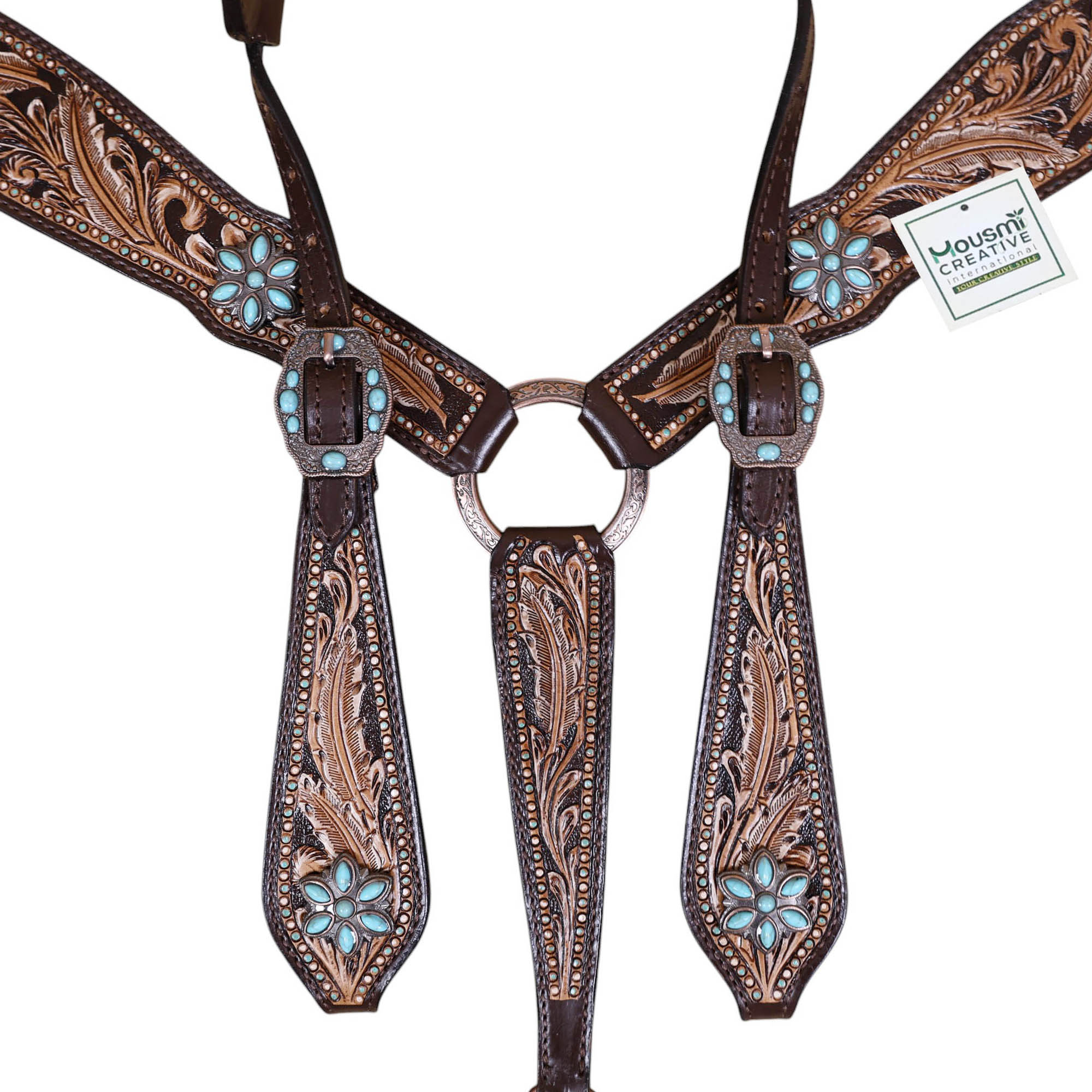 Western Leather Headstall Tack Set (HSBM 114346) - Image 4