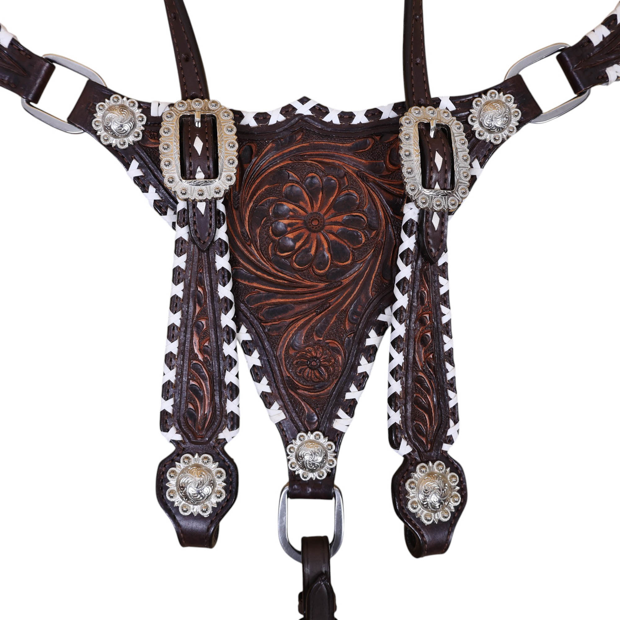 Western Leather Headstall Tack Set (HSBM 114354) - Image 2