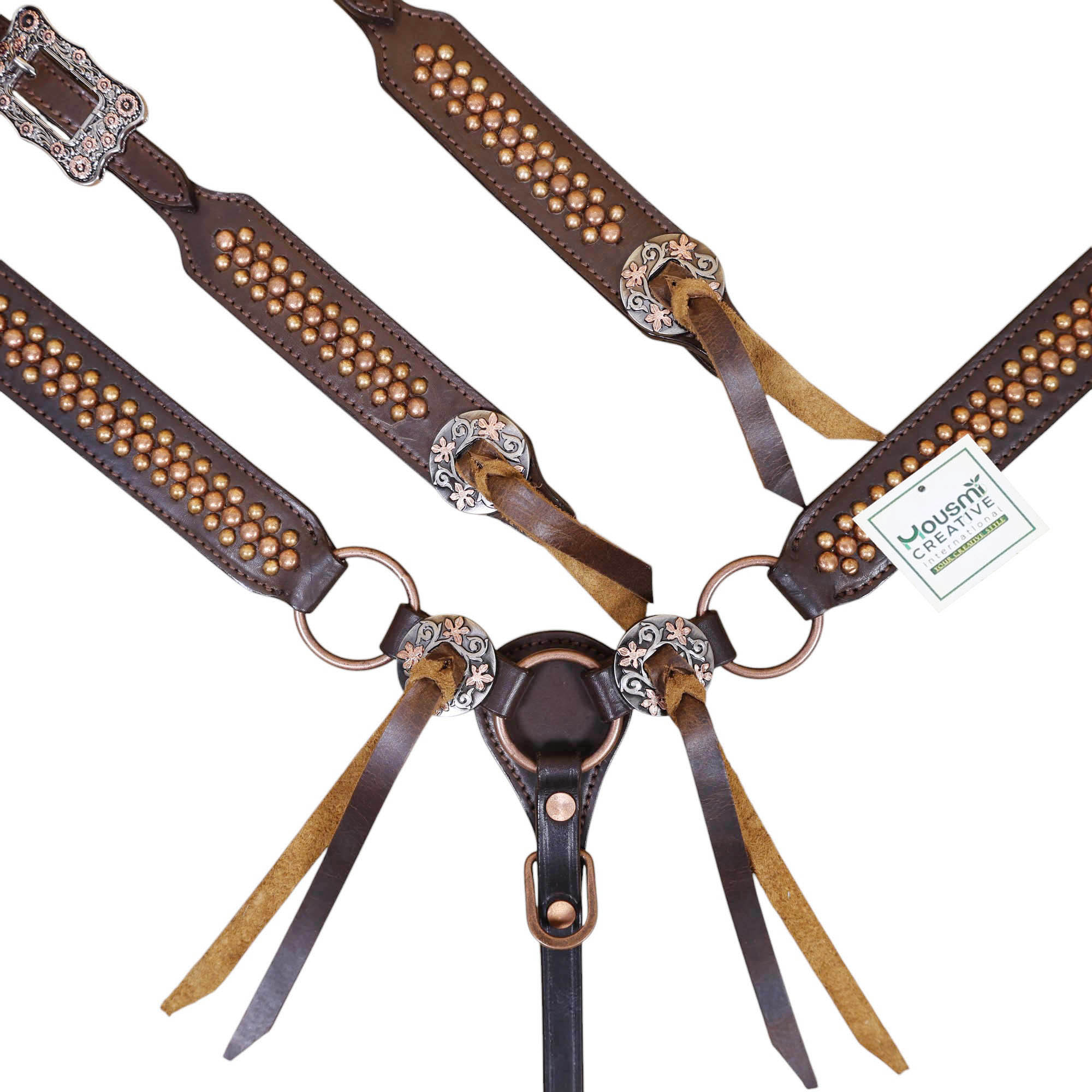 Western Leather Headstall Tack Set (HSBM 114351) - Image 4