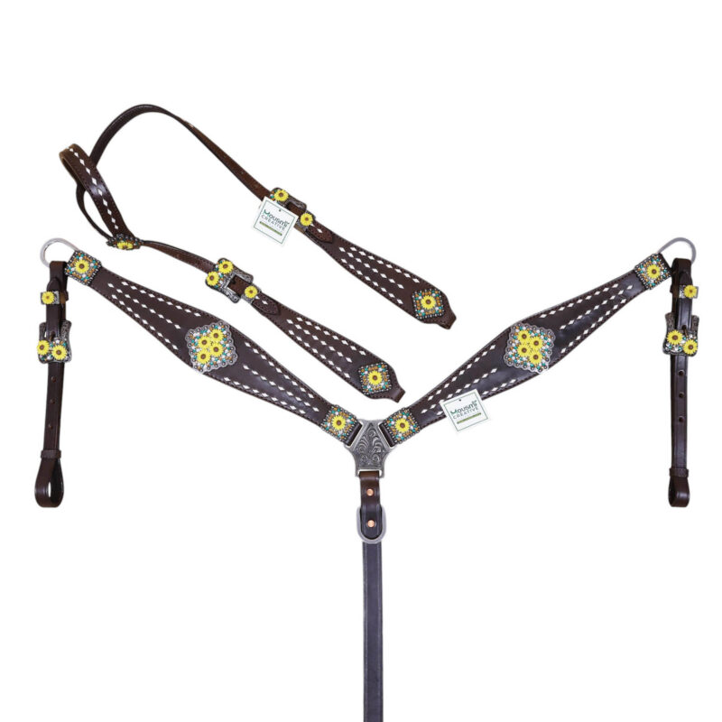 Western Leather Headstall Tack Set (HSBM 114373)