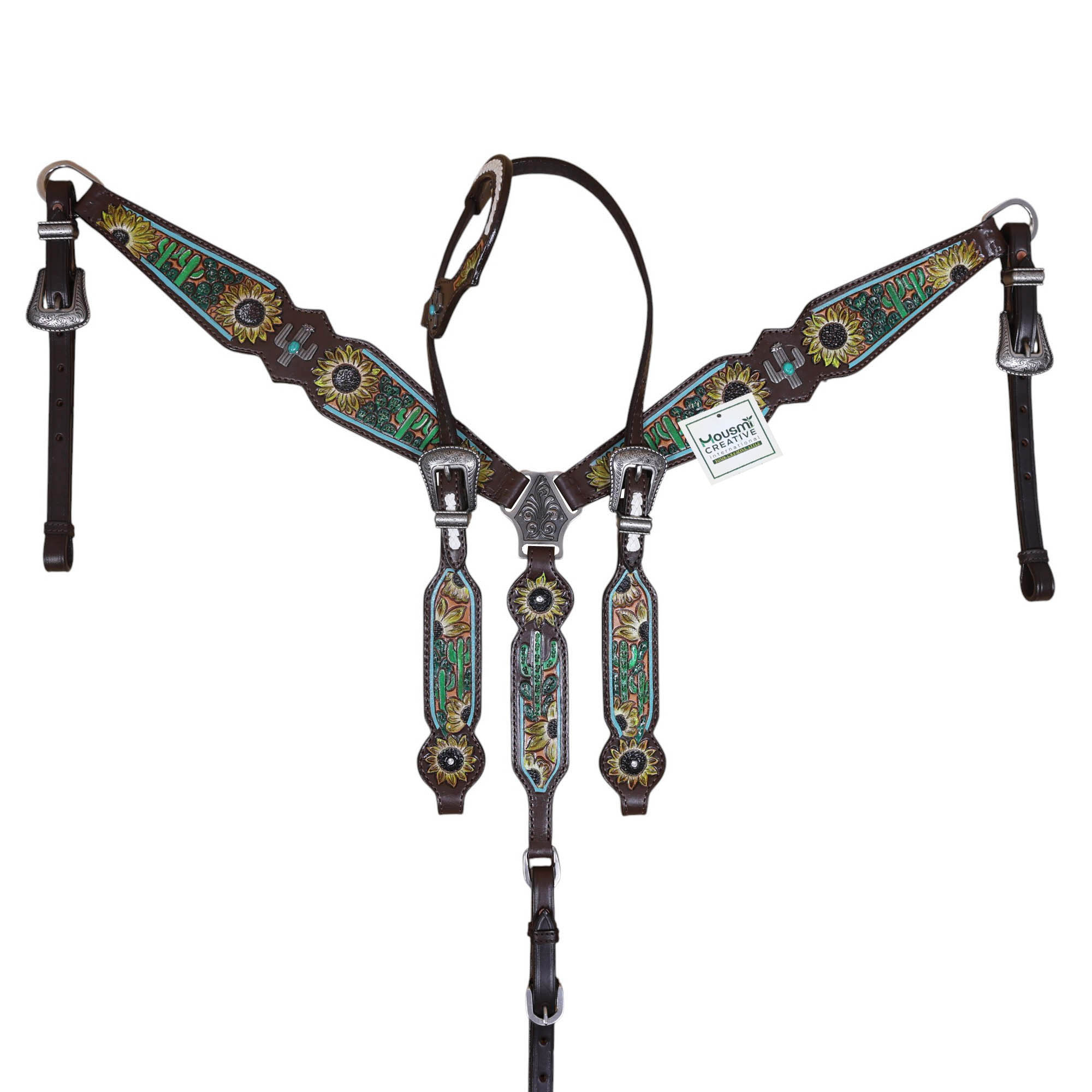 Western Leather Headstall Tack Set (HSBM 114395) - Image 9