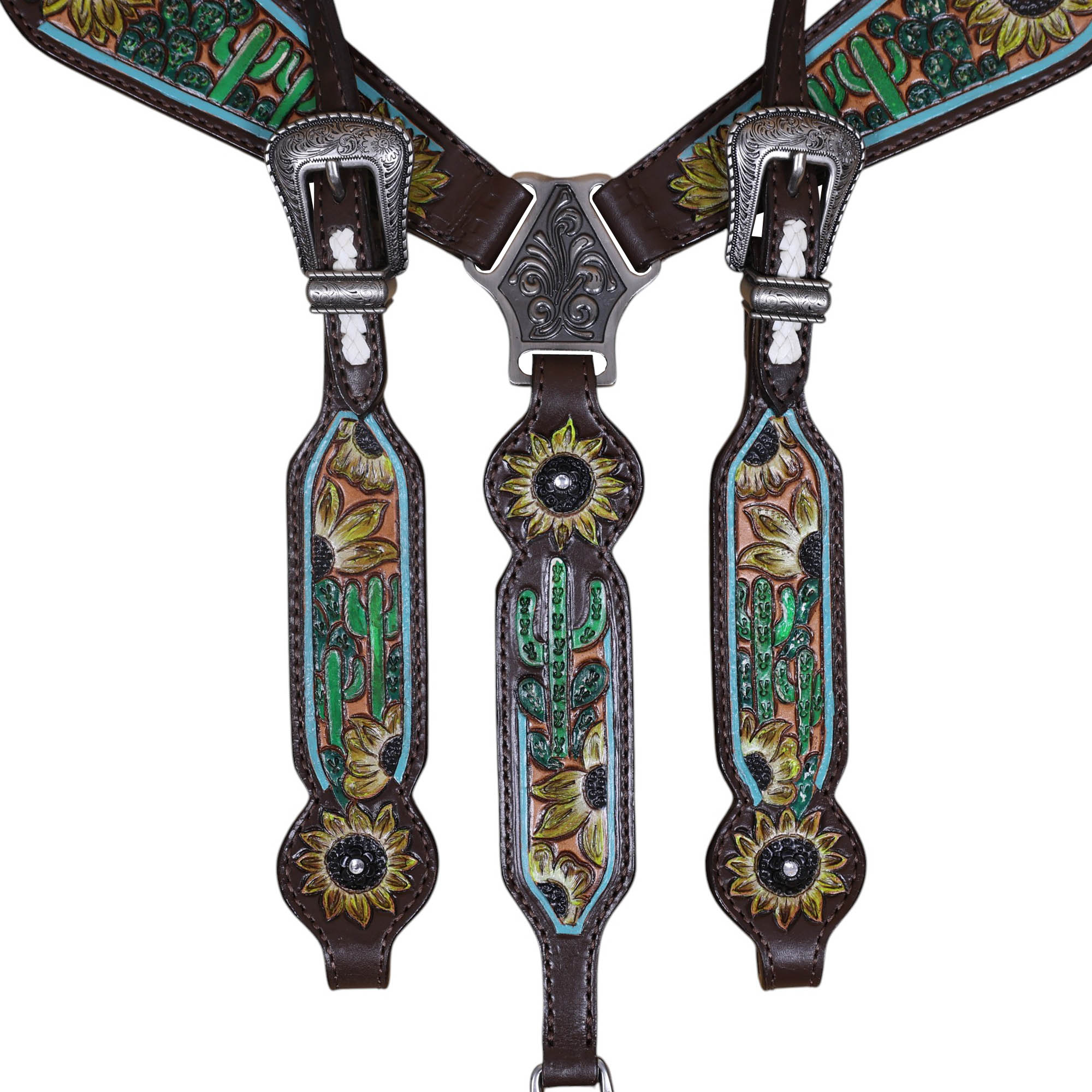 Western Leather Headstall Tack Set (HSBM 114395) - Image 2