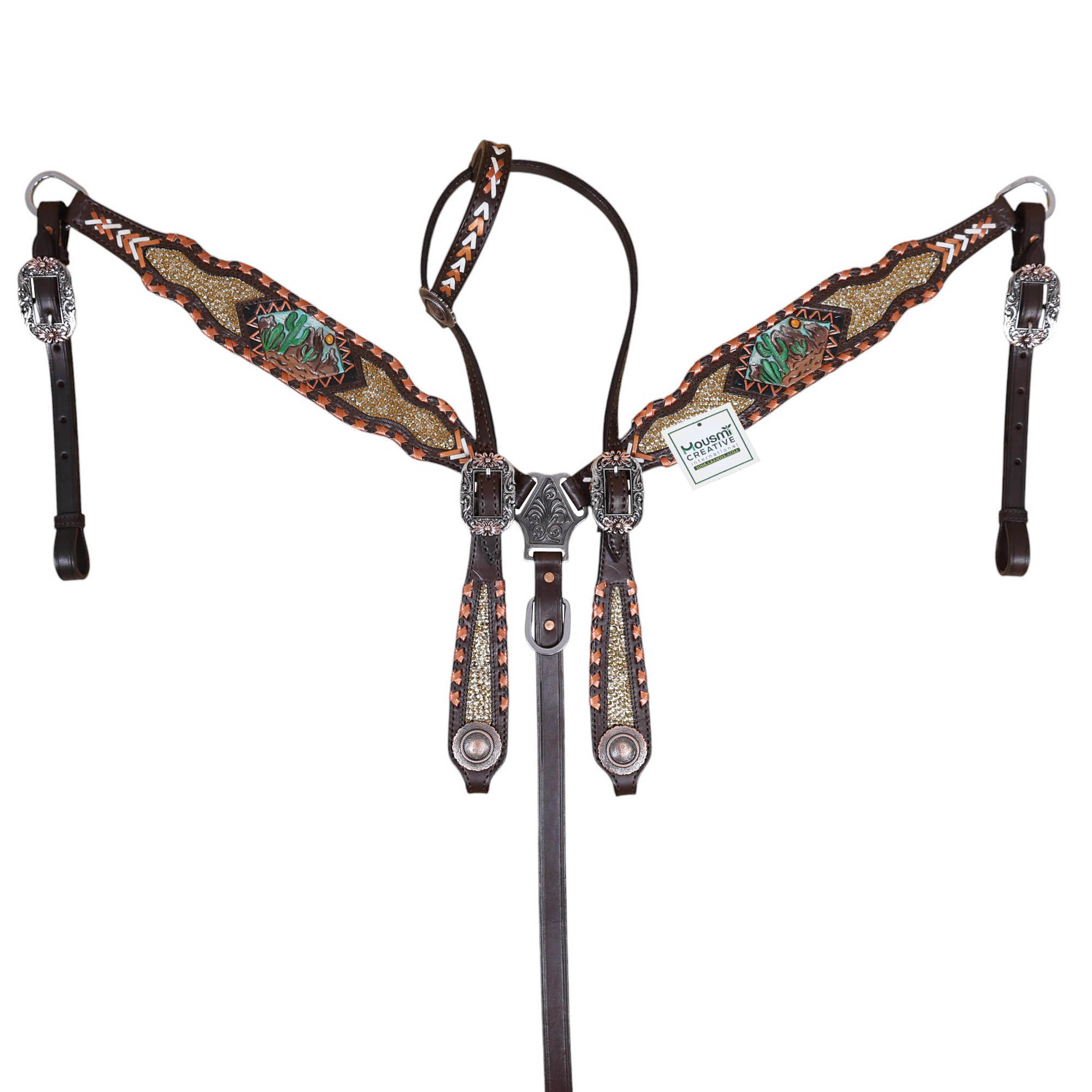 Western Leather Headstall Tack Set (HSBM 114391) - Image 9