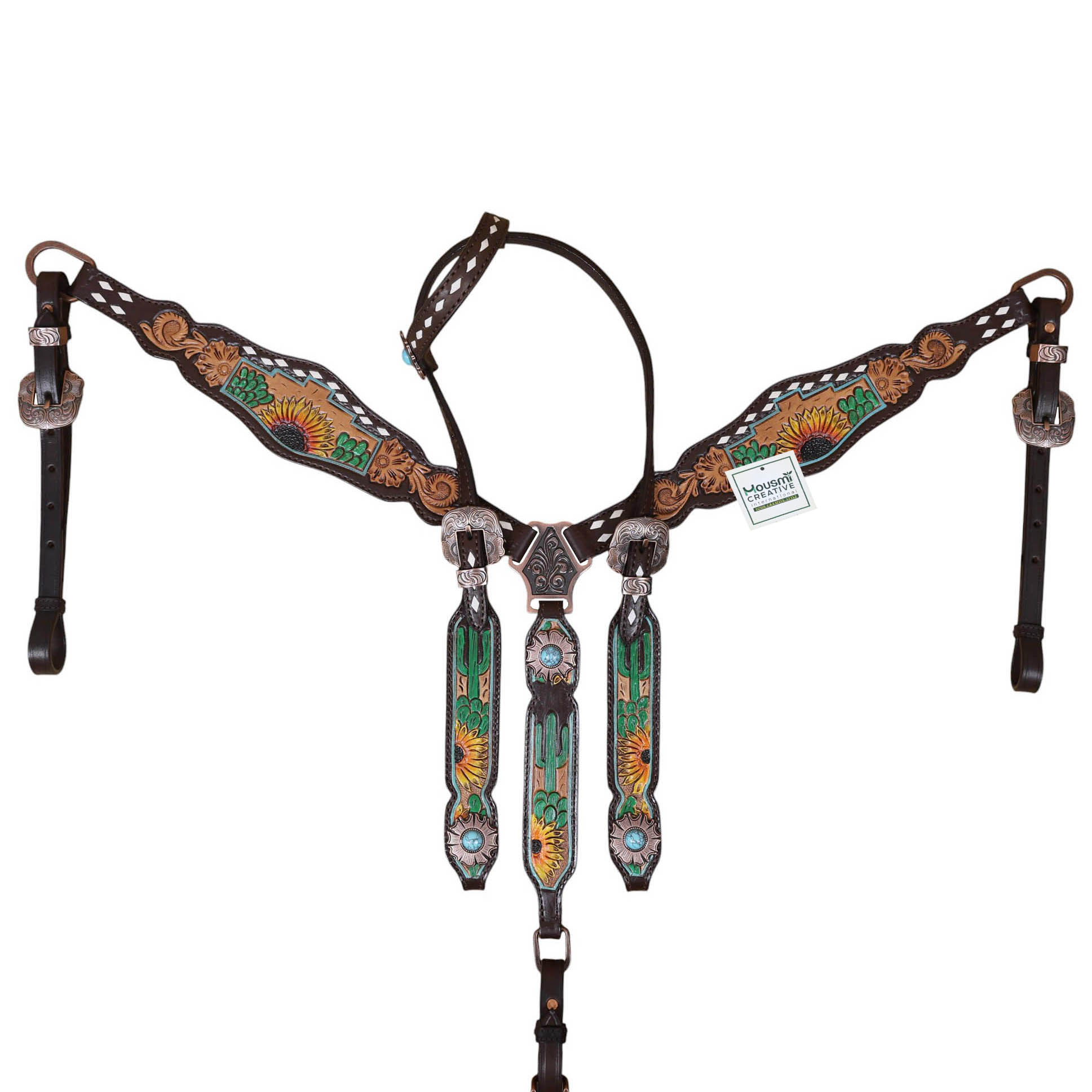 Western Leather Headstall Tack Set (HSBM 114394) - Image 9