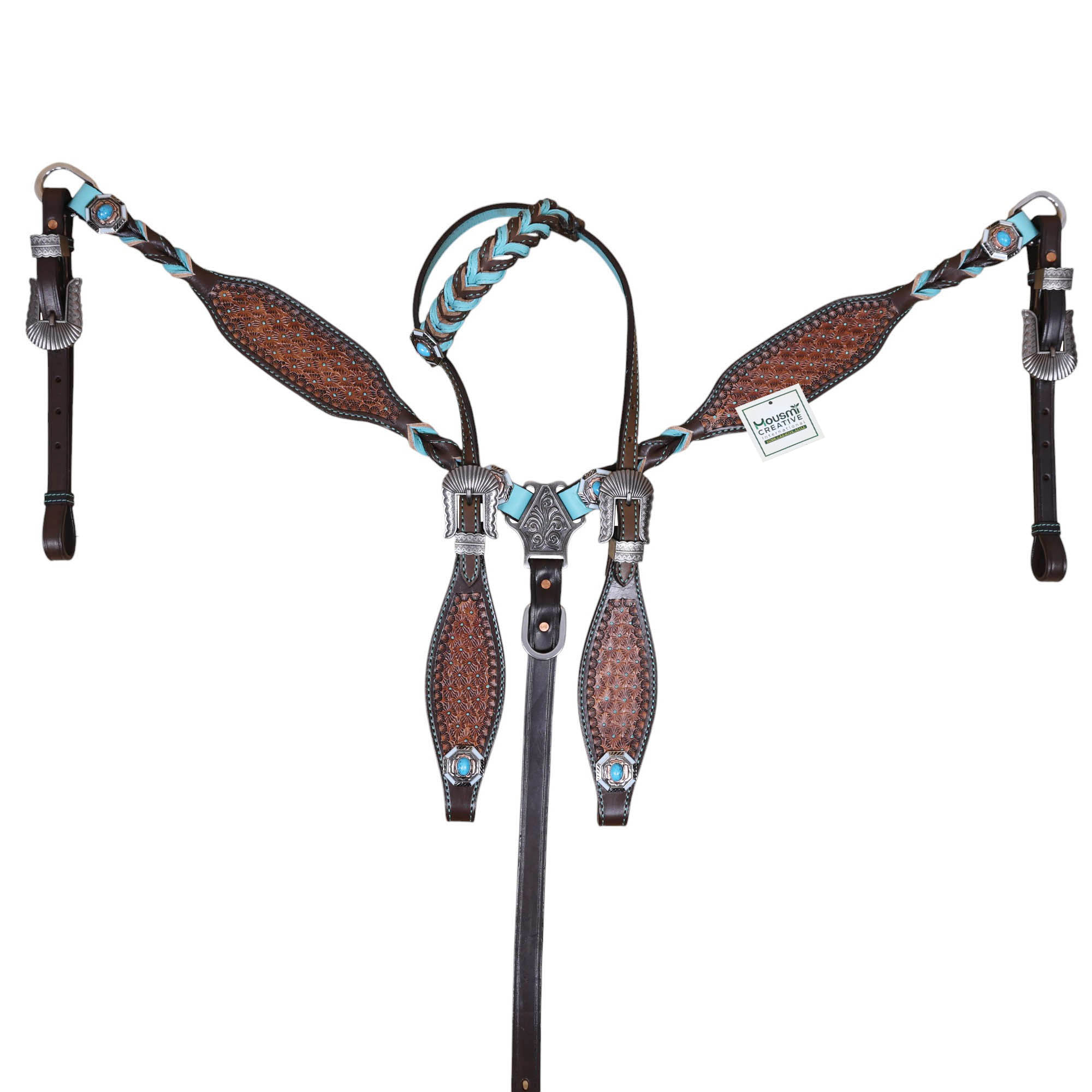 Western Leather Headstall Tack Set (HSBM 114396) - Image 8