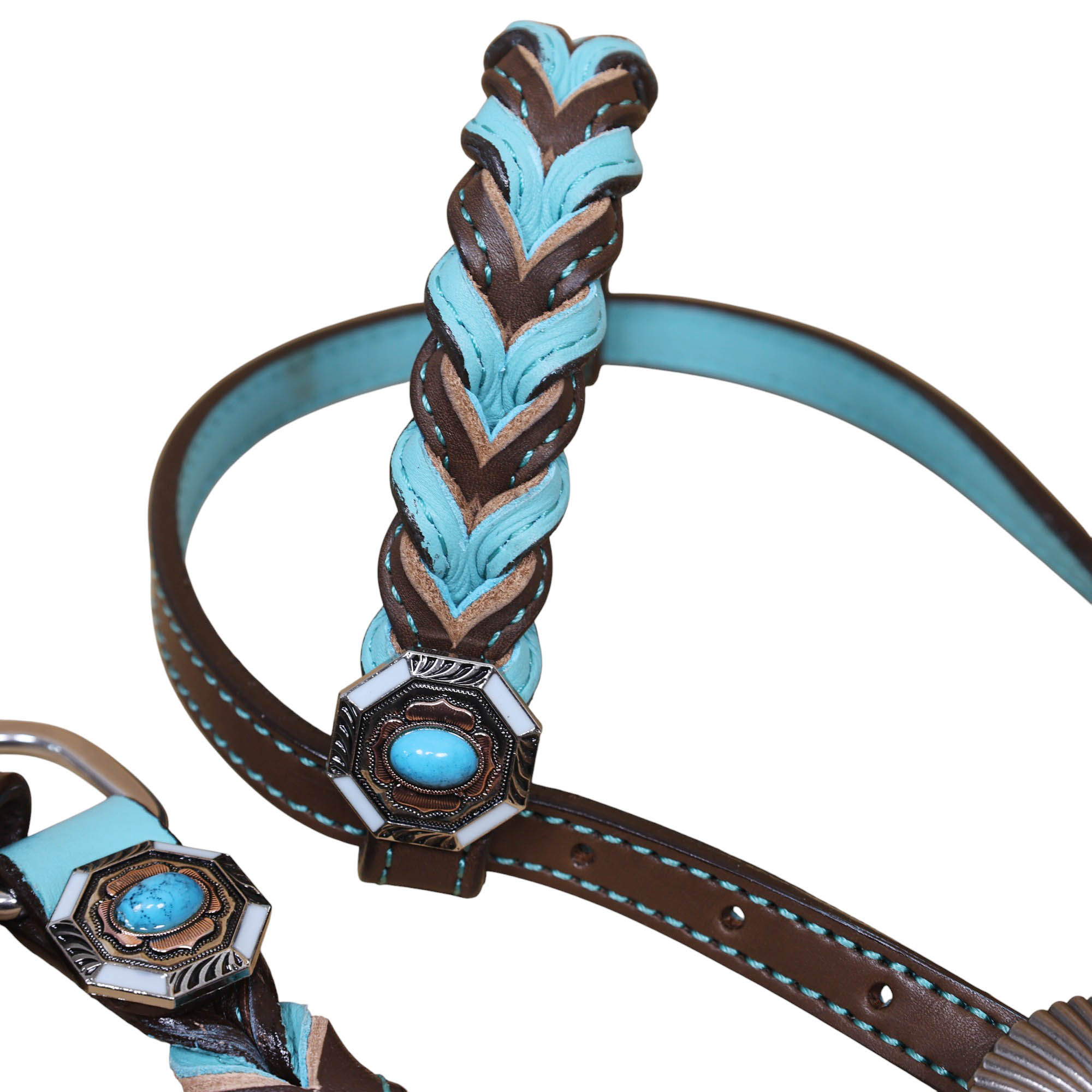 Western Leather Headstall Tack Set (HSBM 114396) - Image 5