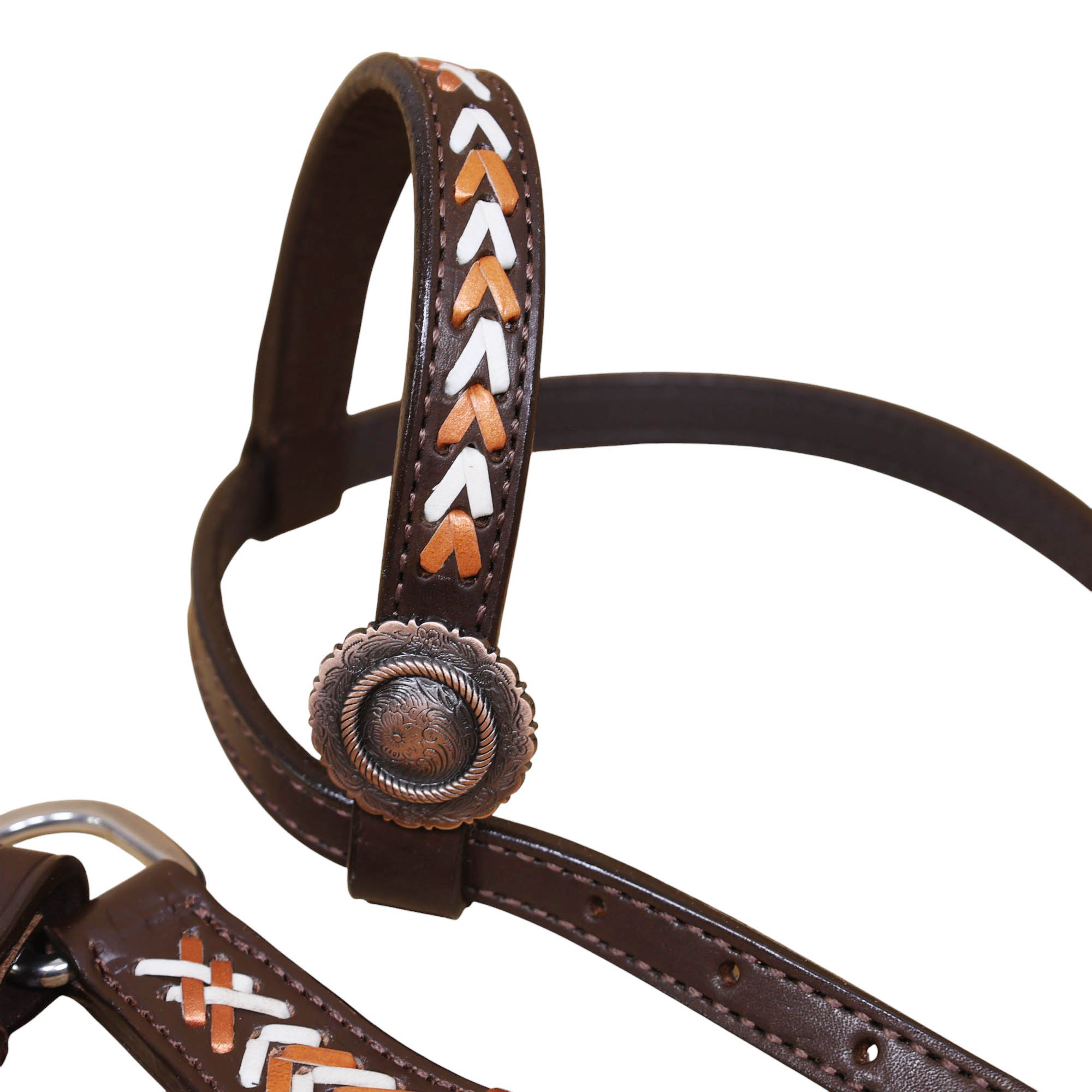 Western Leather Headstall Tack Set (HSBM 114391) - Image 4