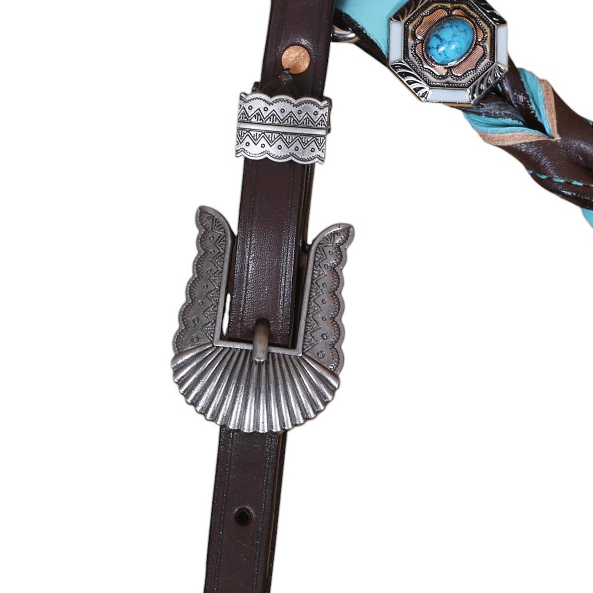 Western Leather Headstall Tack Set (HSBM 114396) - Image 7