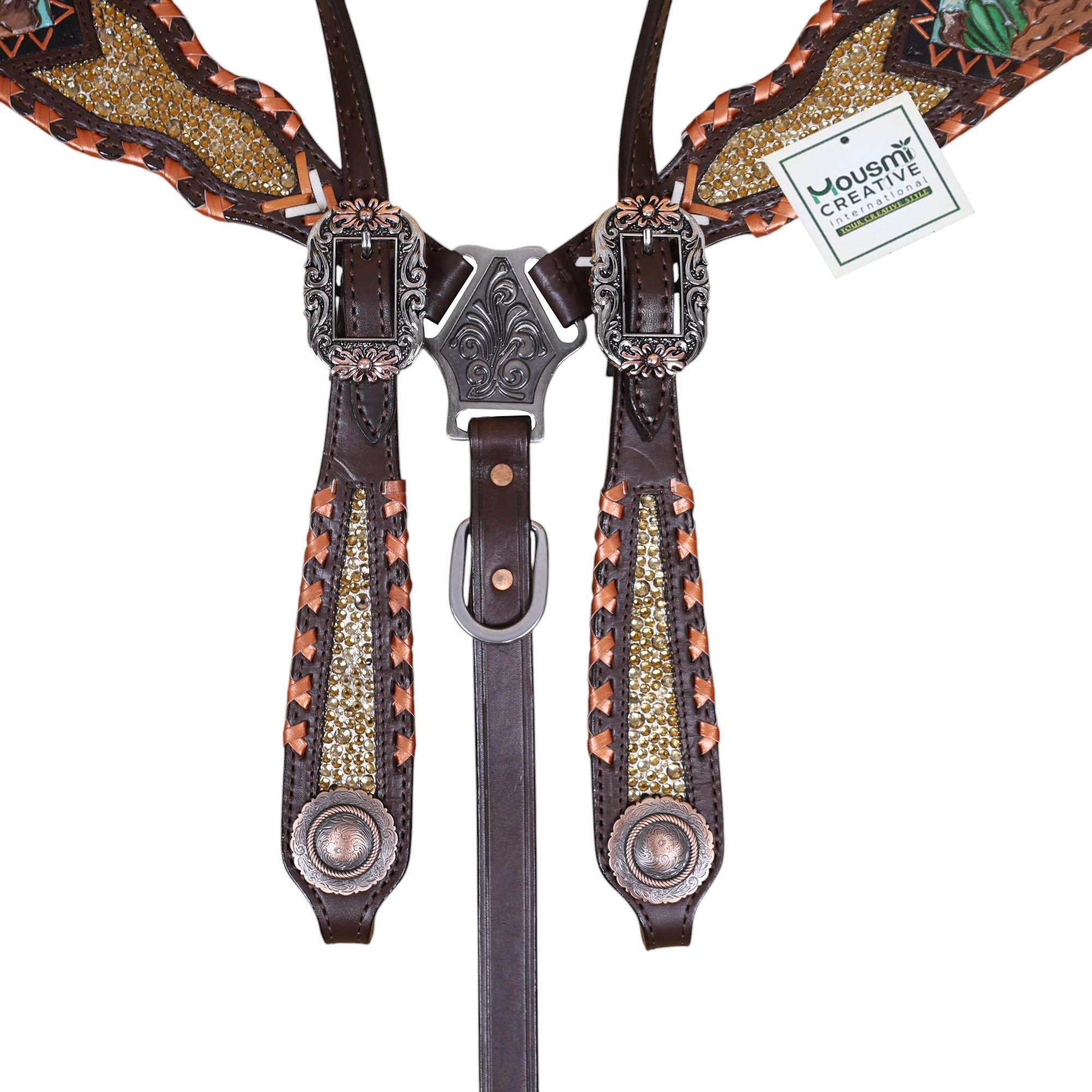Western Leather Headstall Tack Set (HSBM 114391) - Image 2