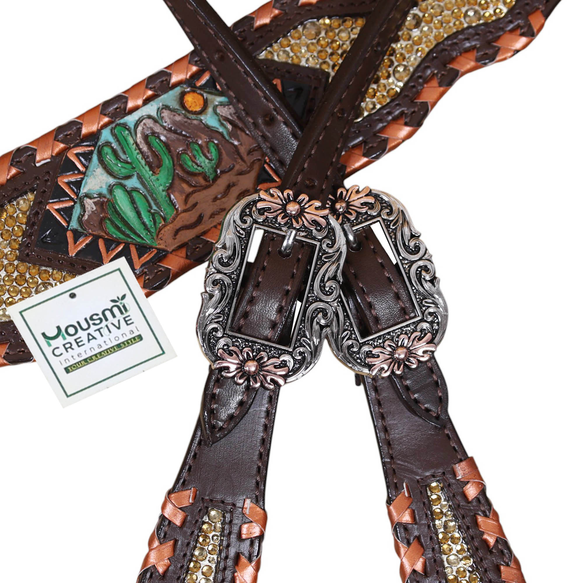 Western Leather Headstall Tack Set (HSBM 114391) - Image 6