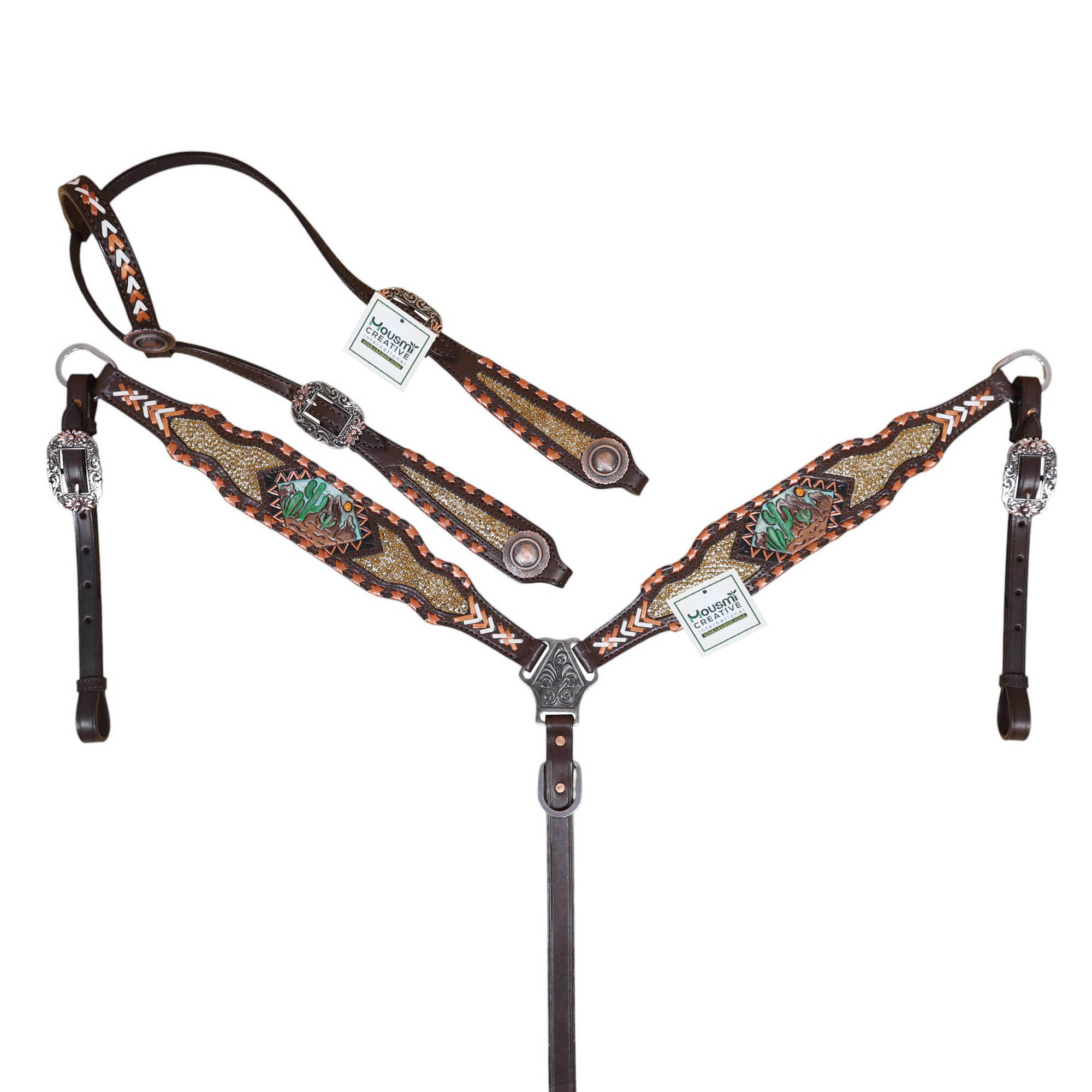 Western Leather Headstall Tack Set (HSBM 114391)