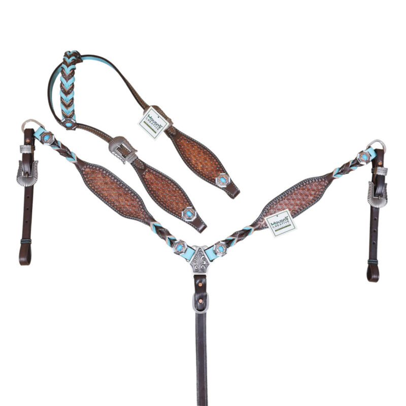 Western Leather Headstall Tack Set (HSBM 114396)