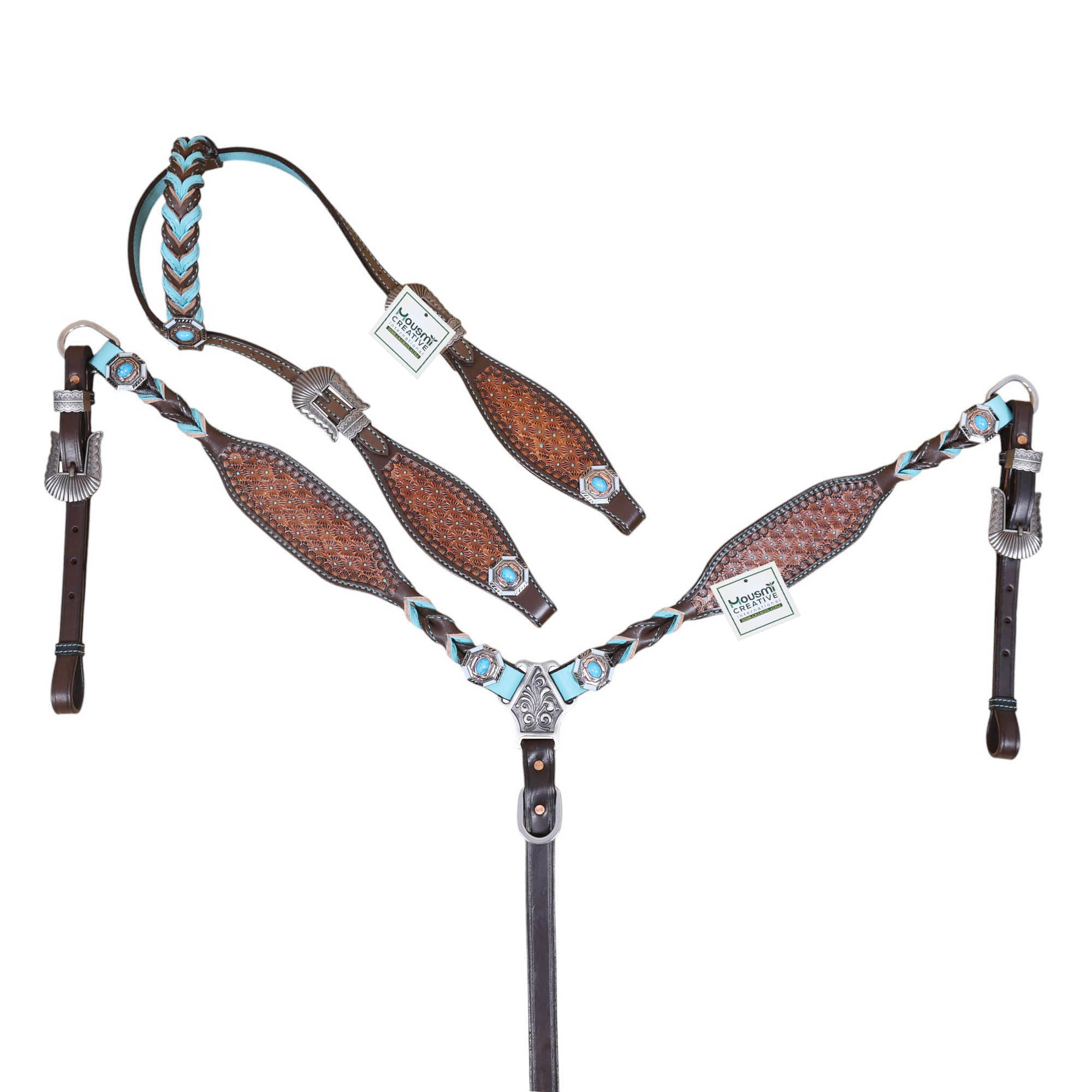 Western Leather Headstall Tack Set (HSBM 114396)