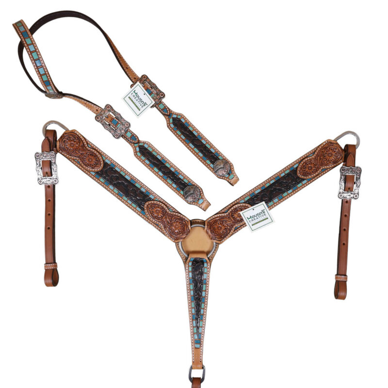 Western Leather Headstall Tack Set (HSBM 114397)