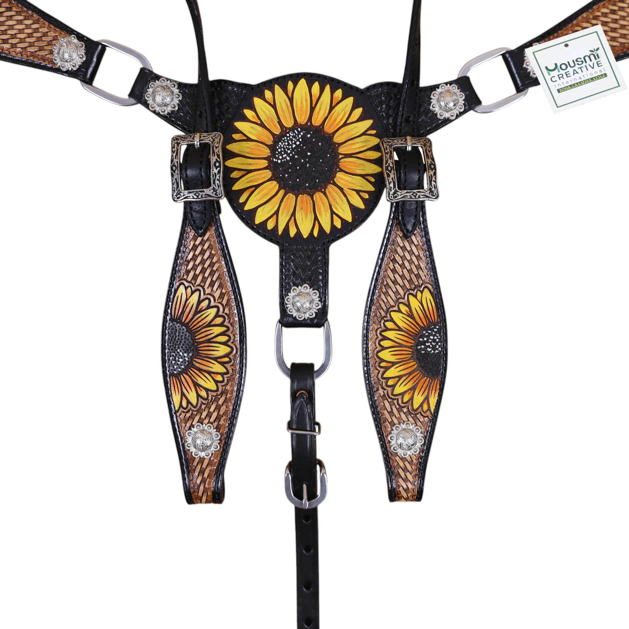 Western Leather Headstall Tack Set (HSBM 114398) - Image 4