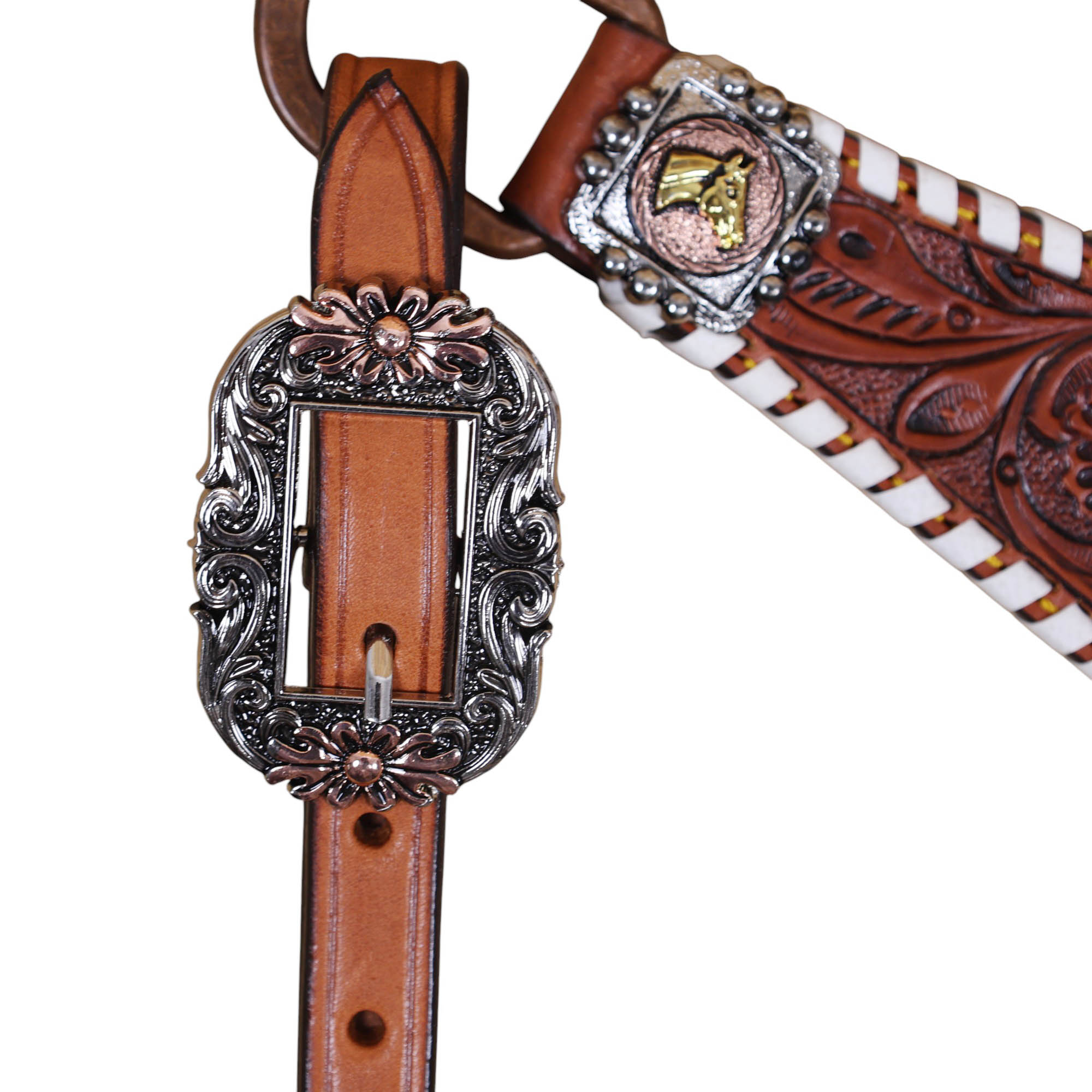 Western Leather Headstall Tack Set (HSBM 114400) - Image 5