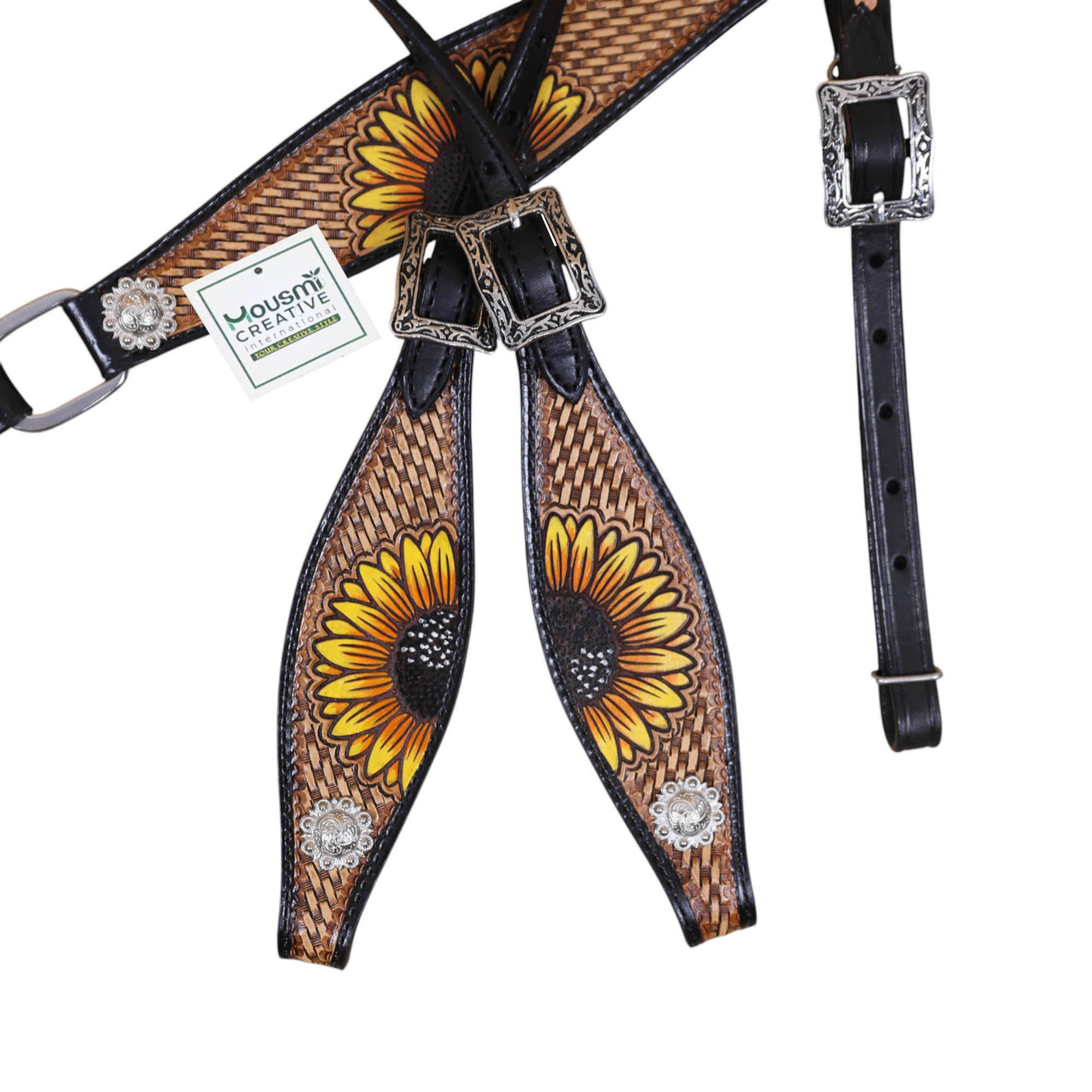 Western Leather Headstall Tack Set (HSBM 114398) - Image 7