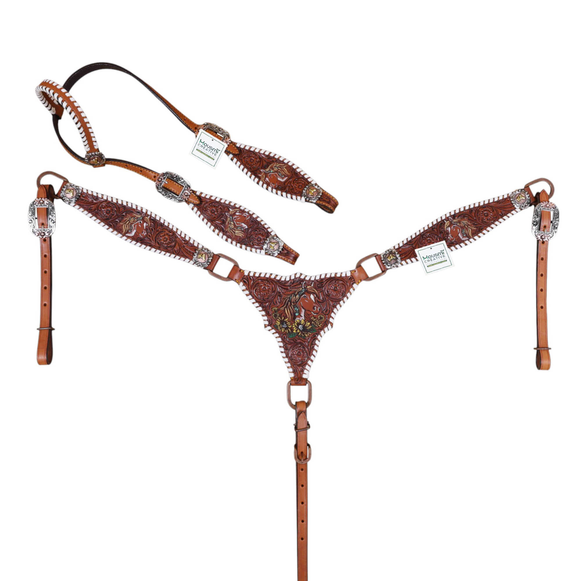 Western Leather Headstall Tack Set (HSBM 114400)