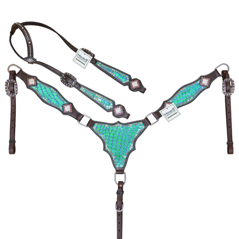 Holographic Headstall Breast Collar Set - Full Horse Size (HSBM 114468)